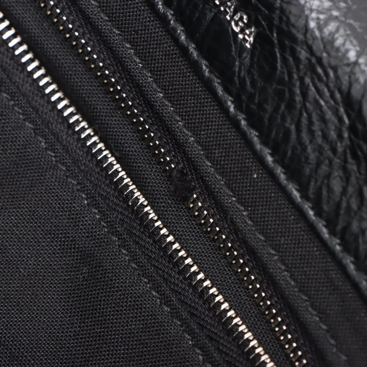 Monaco Leather Chain Shoulder Bag Black 792977 — view 11