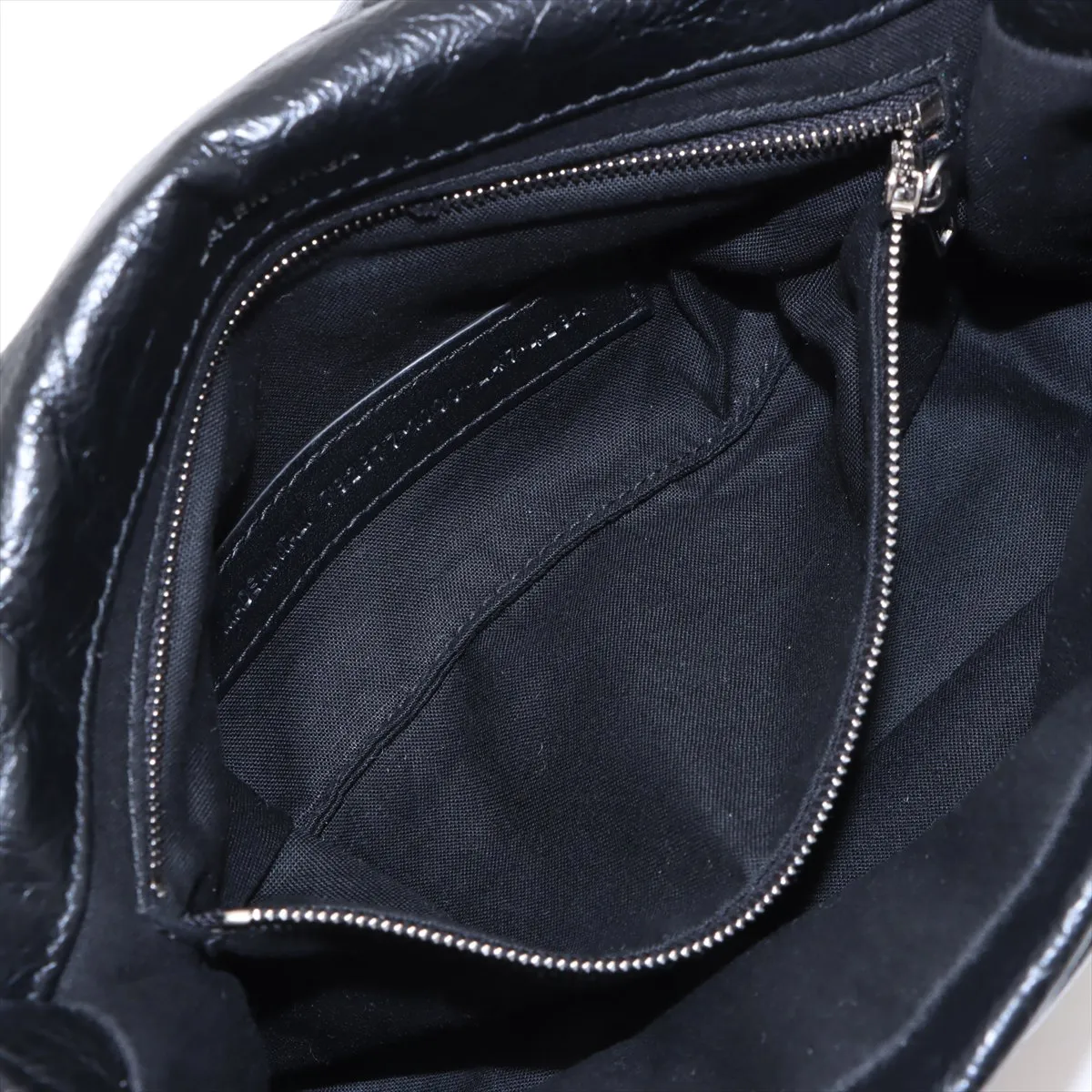 Monaco Leather Chain Shoulder Bag Black 792977 — view 8