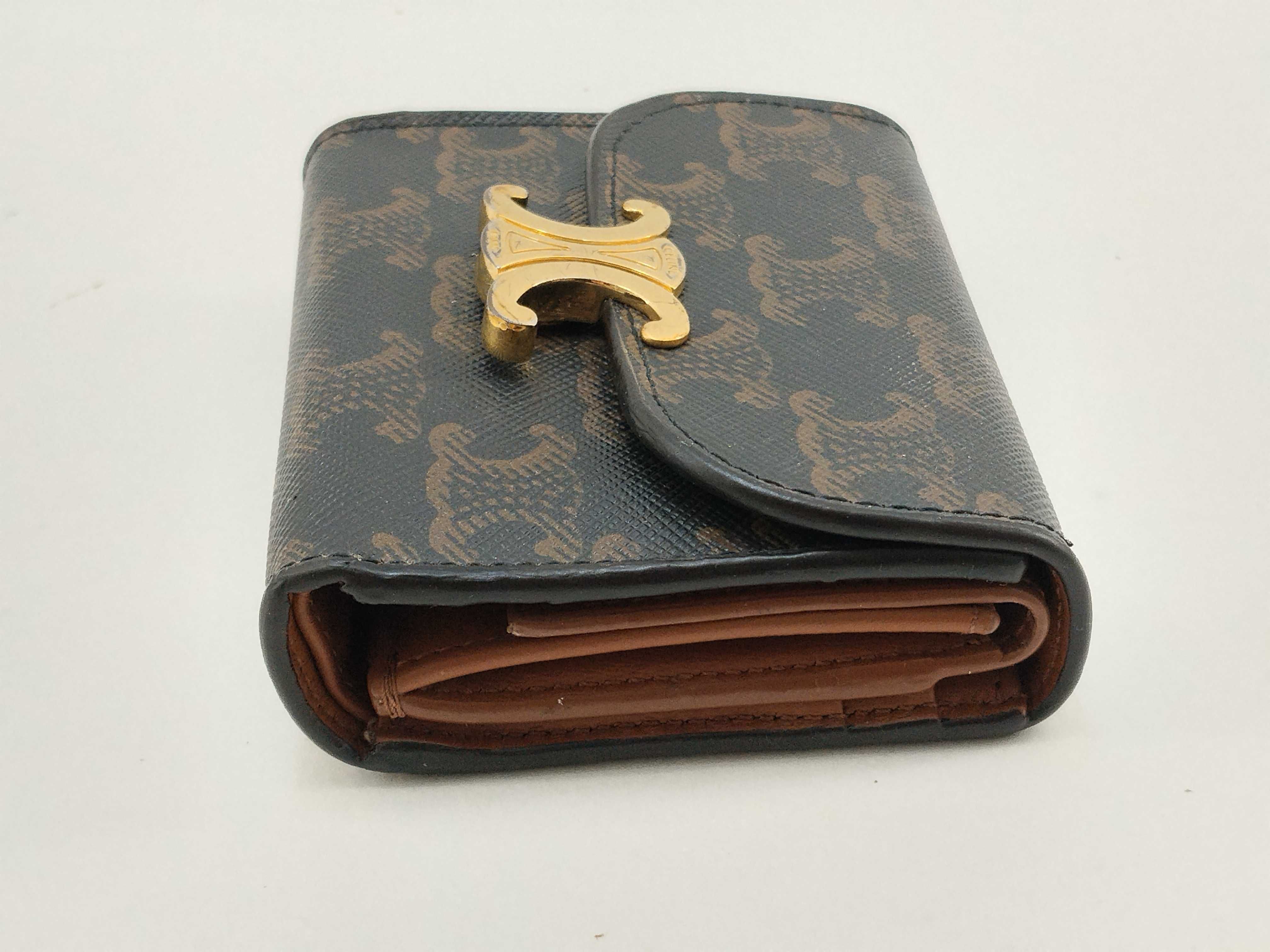 Triomphe Logo Compact Wallet Folding Wallet — view 3