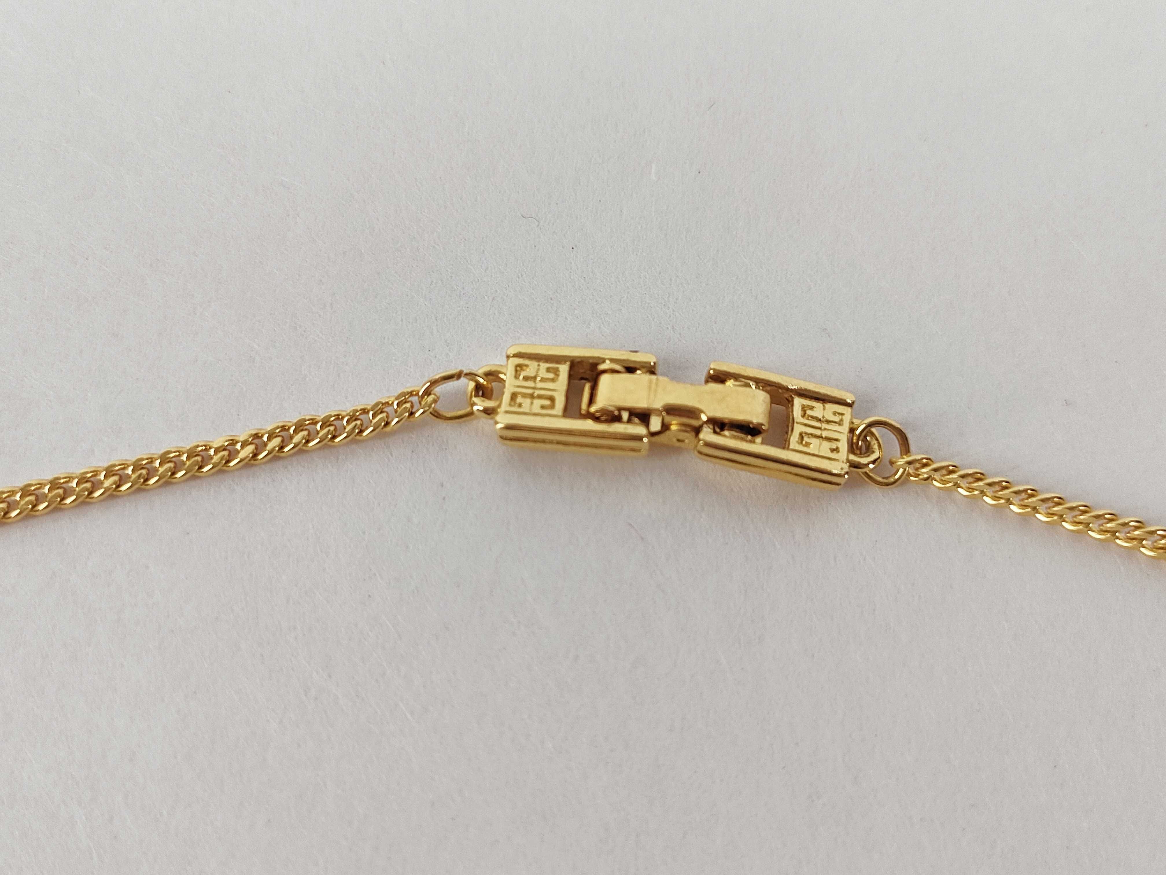 Heart Logo Rhinestone Gold Necklace — view 3