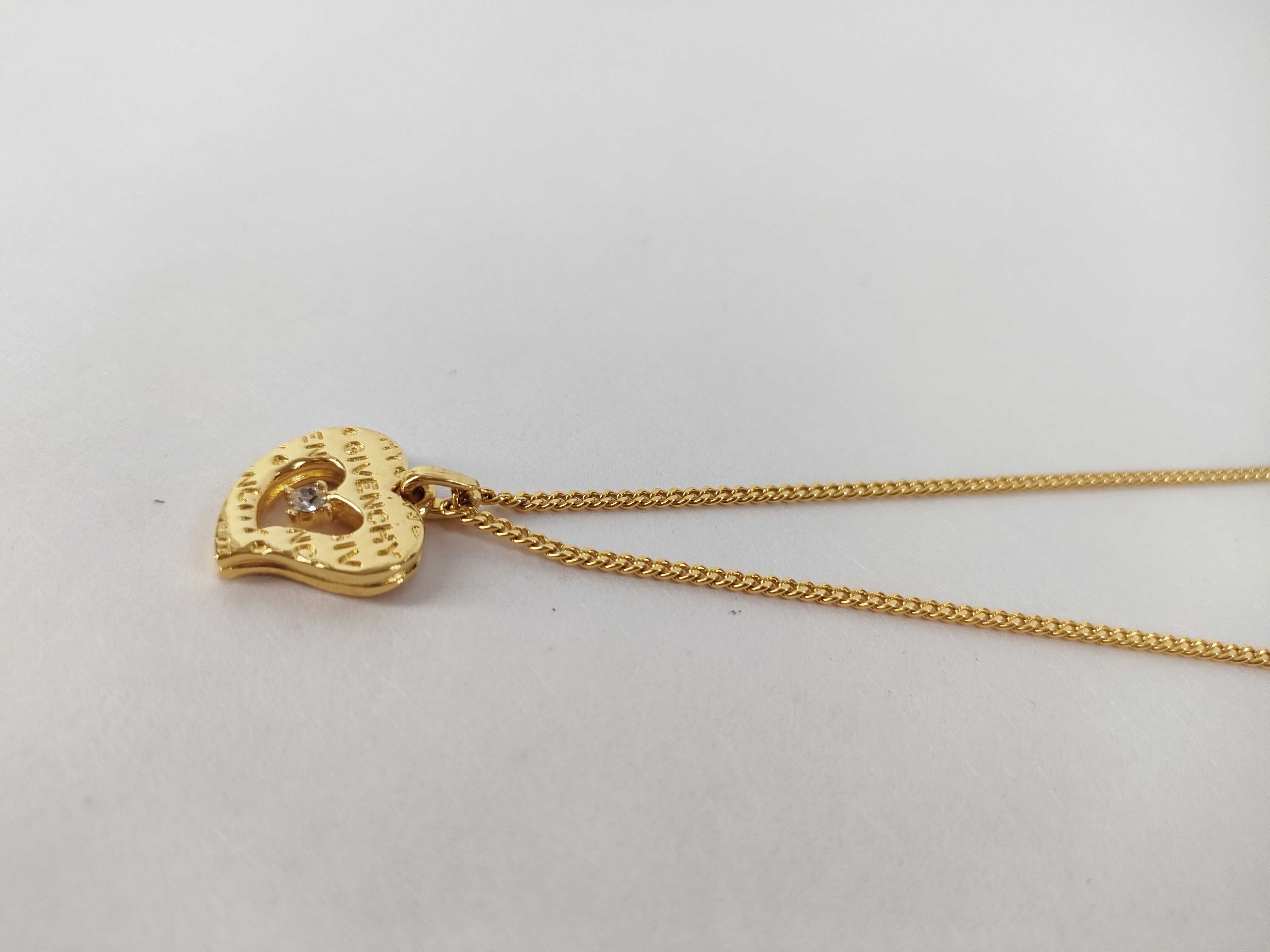 Heart Logo Rhinestone Gold Necklace — view 6