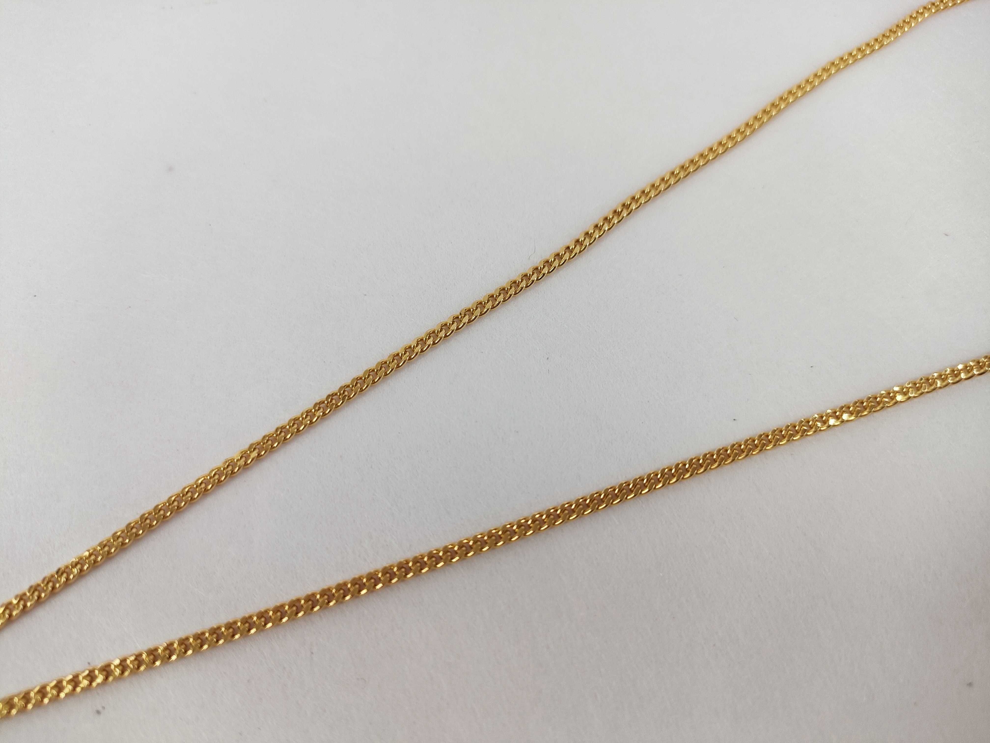 Heart Logo Rhinestone Gold Necklace — view 7