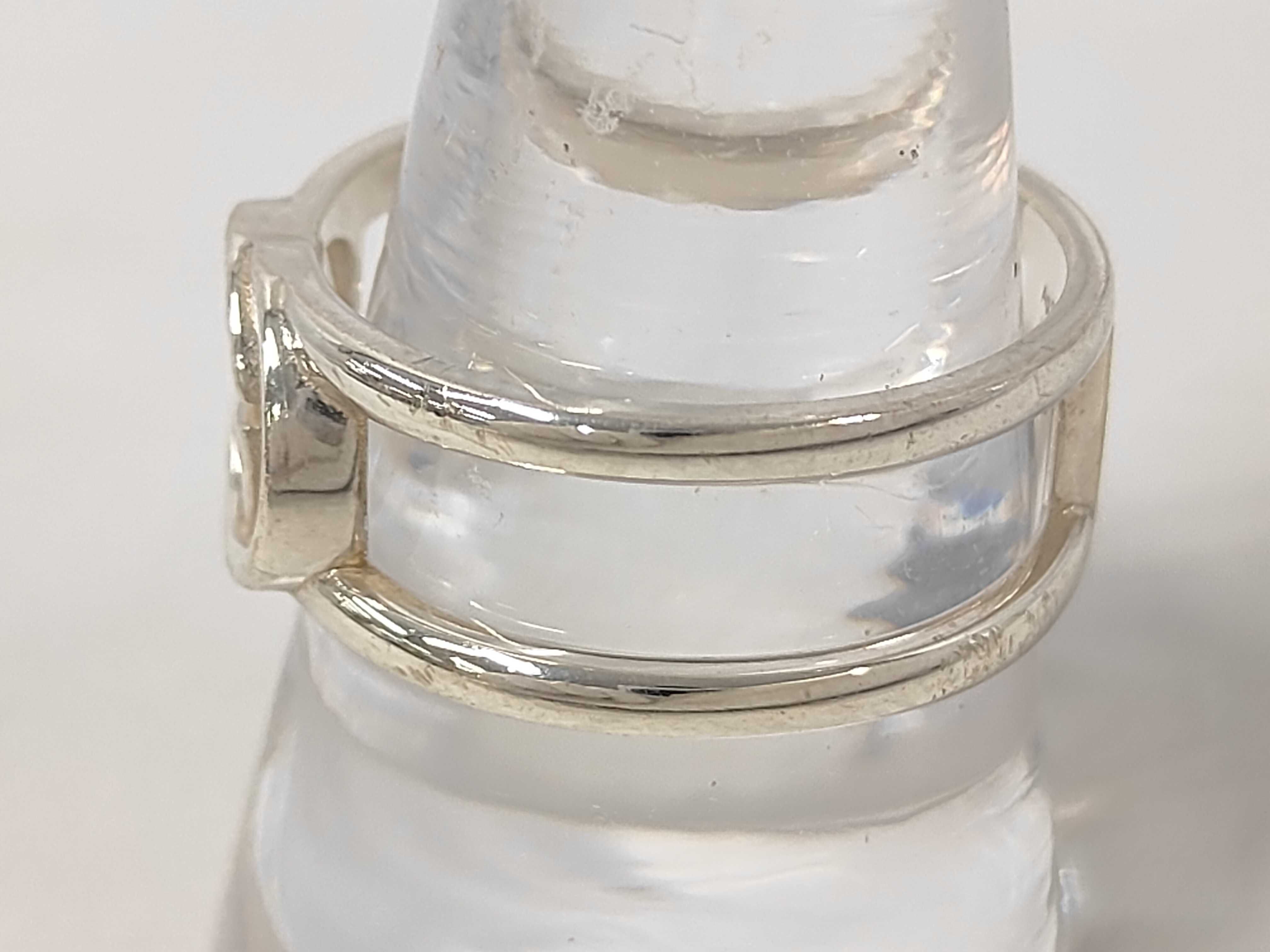 G-logo Interlocking G Sterling Silver 925 Ring — view 2