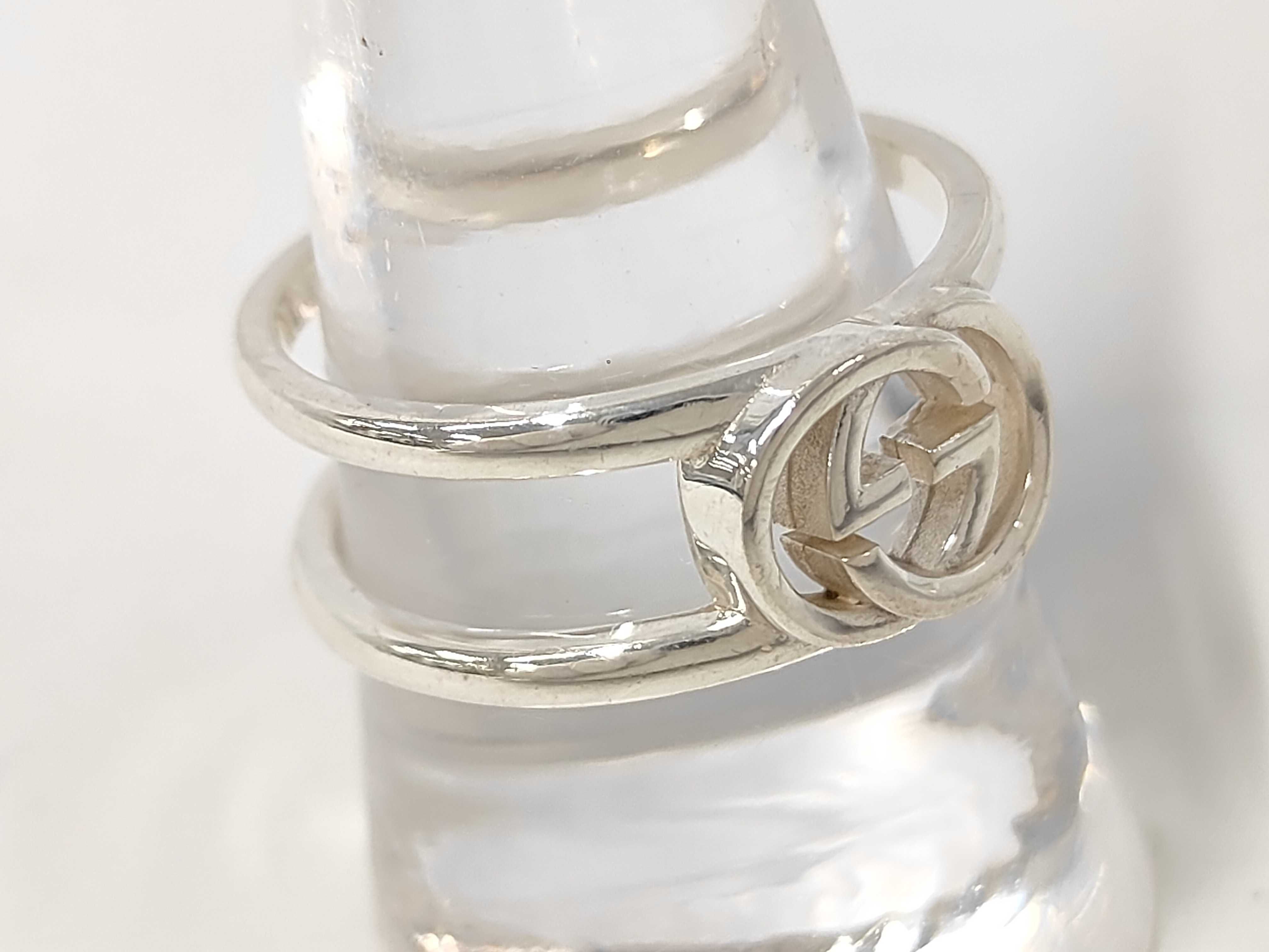 G-logo Interlocking G Sterling Silver 925 Ring — view 3