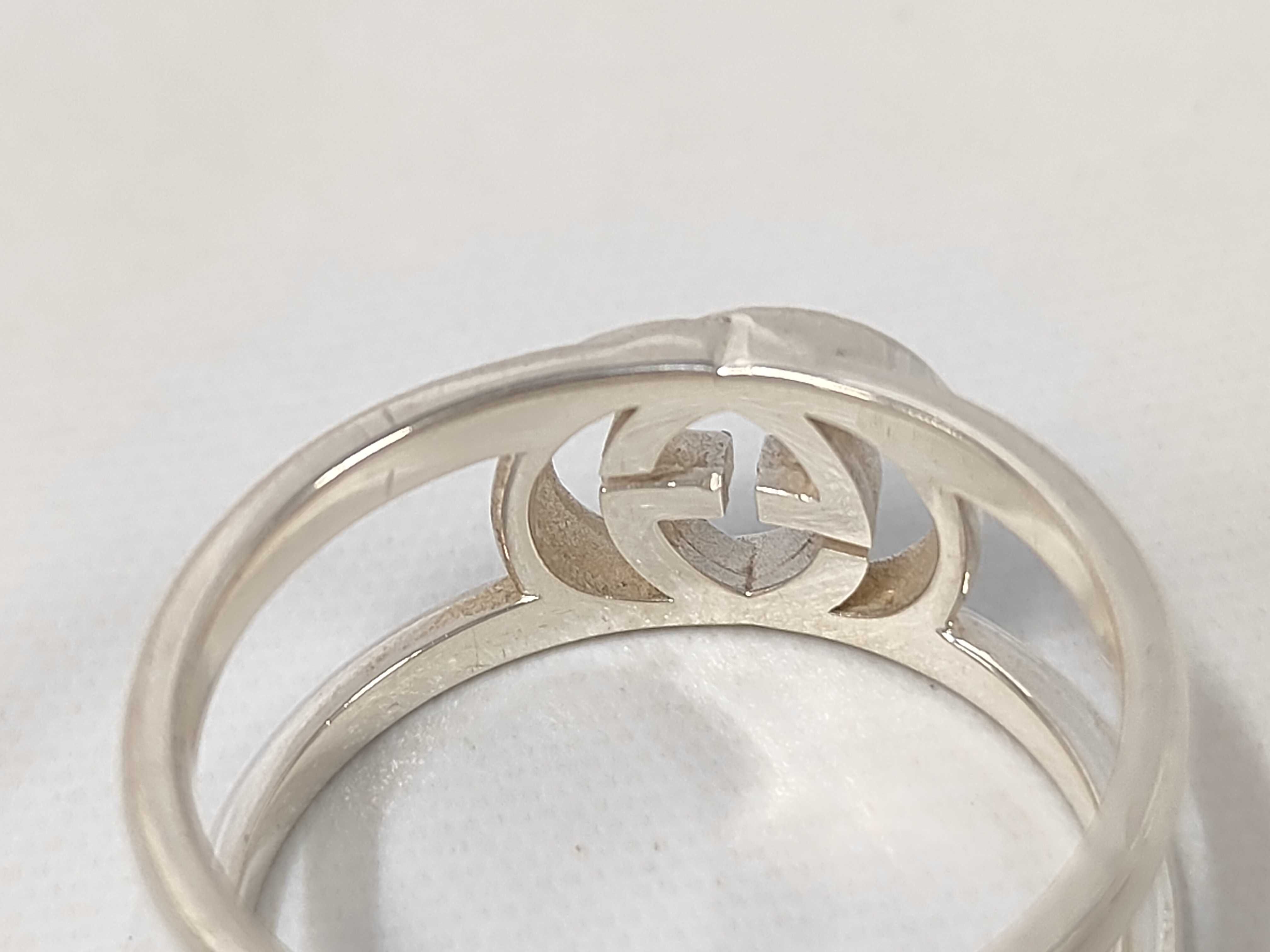 G-logo Interlocking G Sterling Silver 925 Ring — view 5
