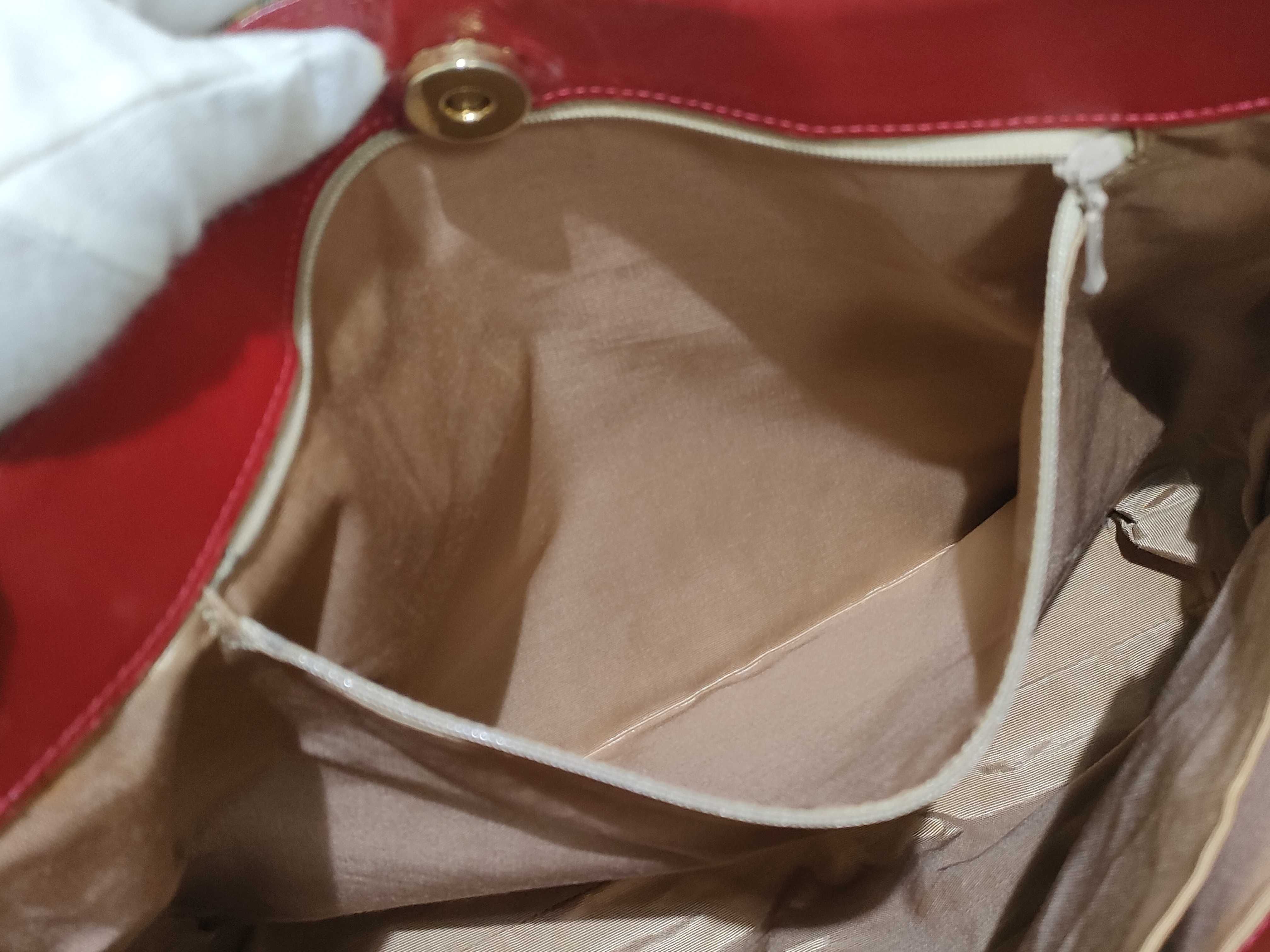 handbag, Nova Check leather, Shadow Horse pattern, red. — view 9
