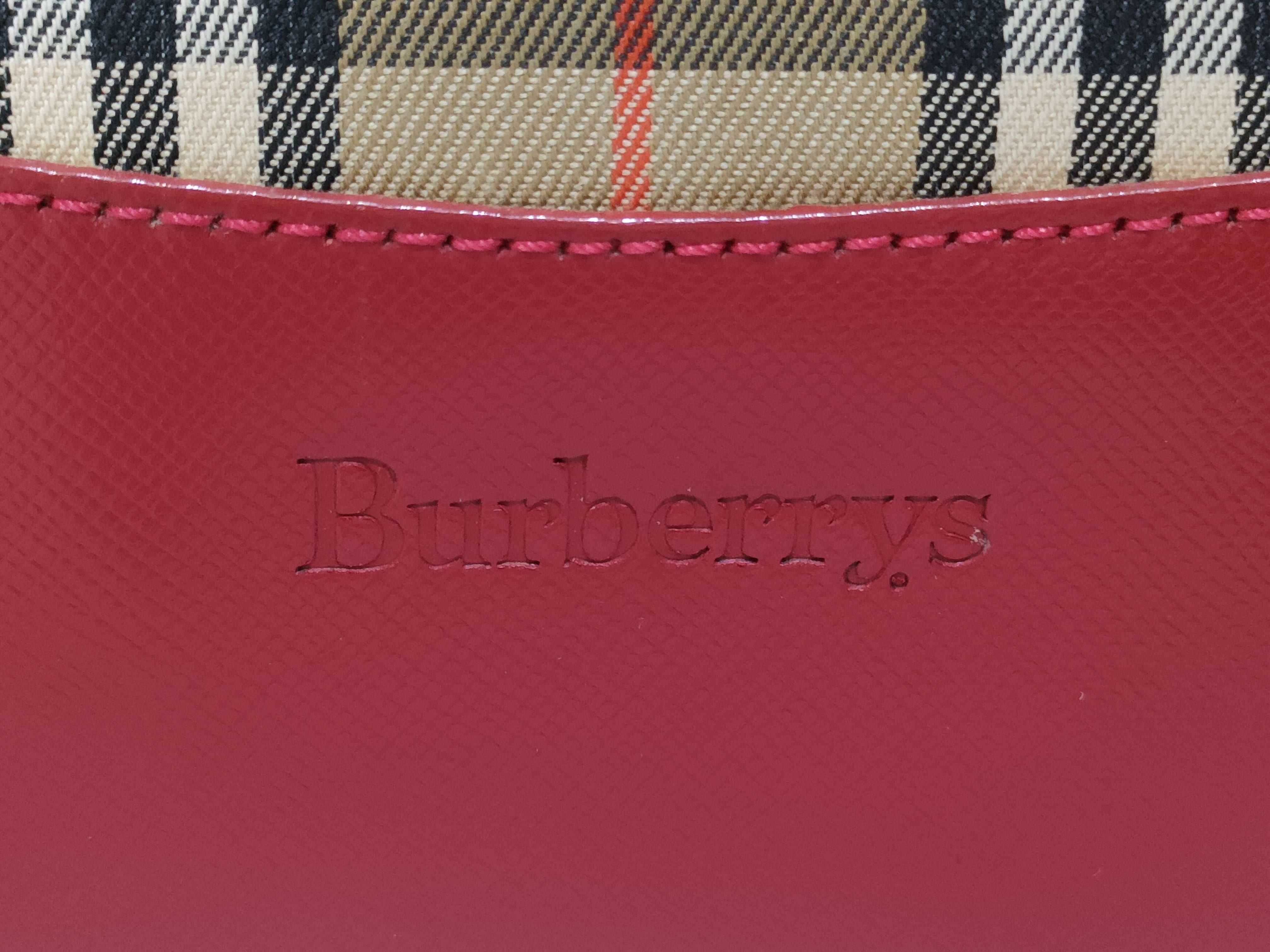 handbag, Nova Check leather, Shadow Horse pattern, red. — view 10
