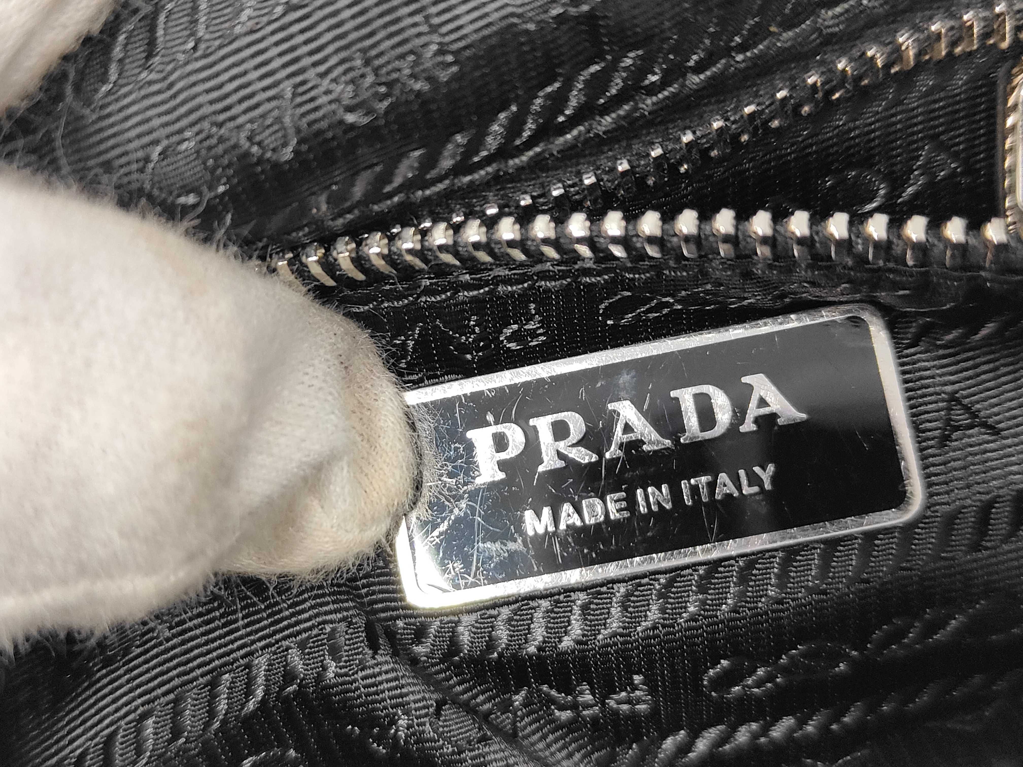 Shearling Shoulder Bag with Pouch, Fur, White Pouch — view 9