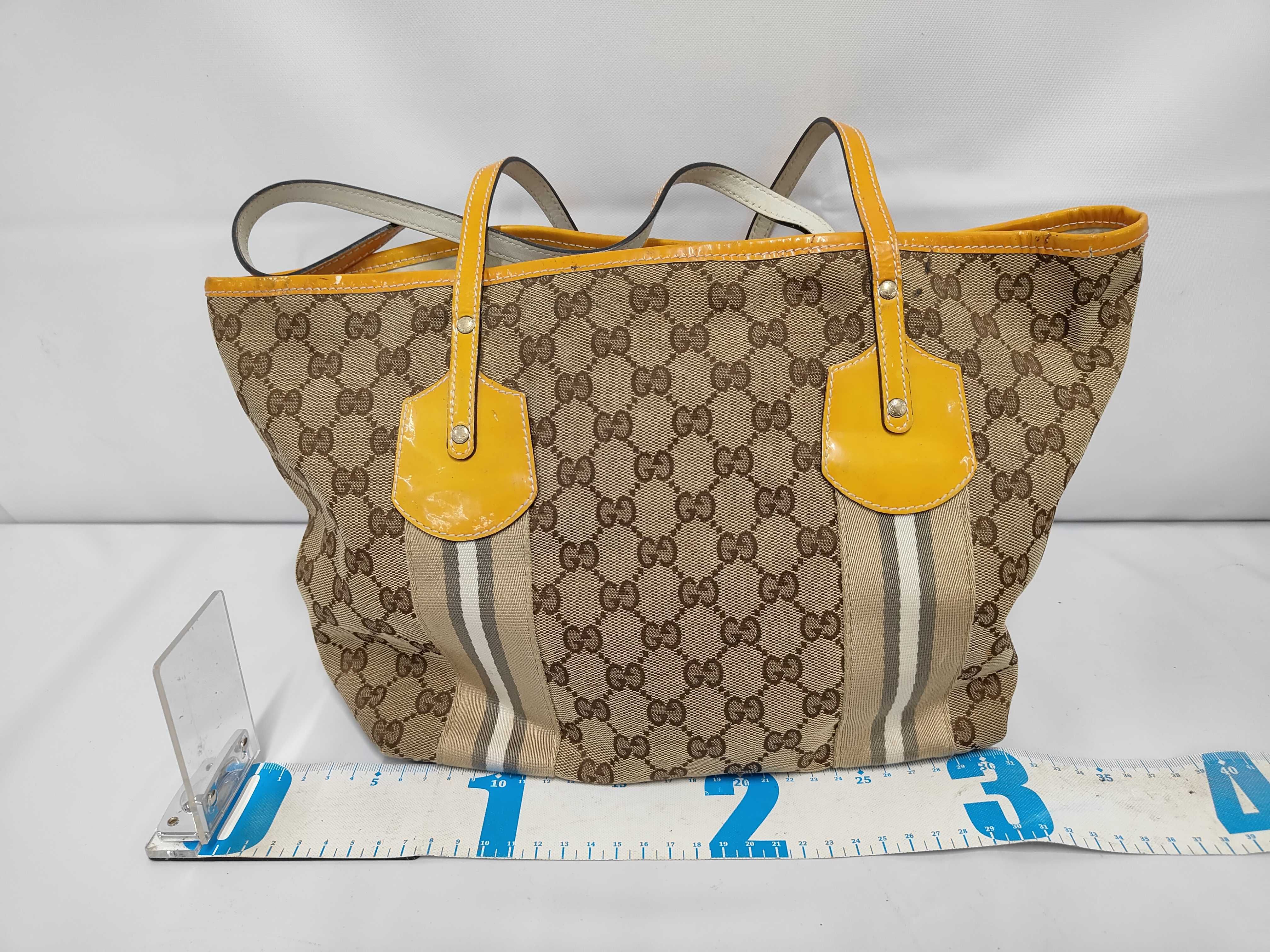 GG canvas and leather tote bag — view 2