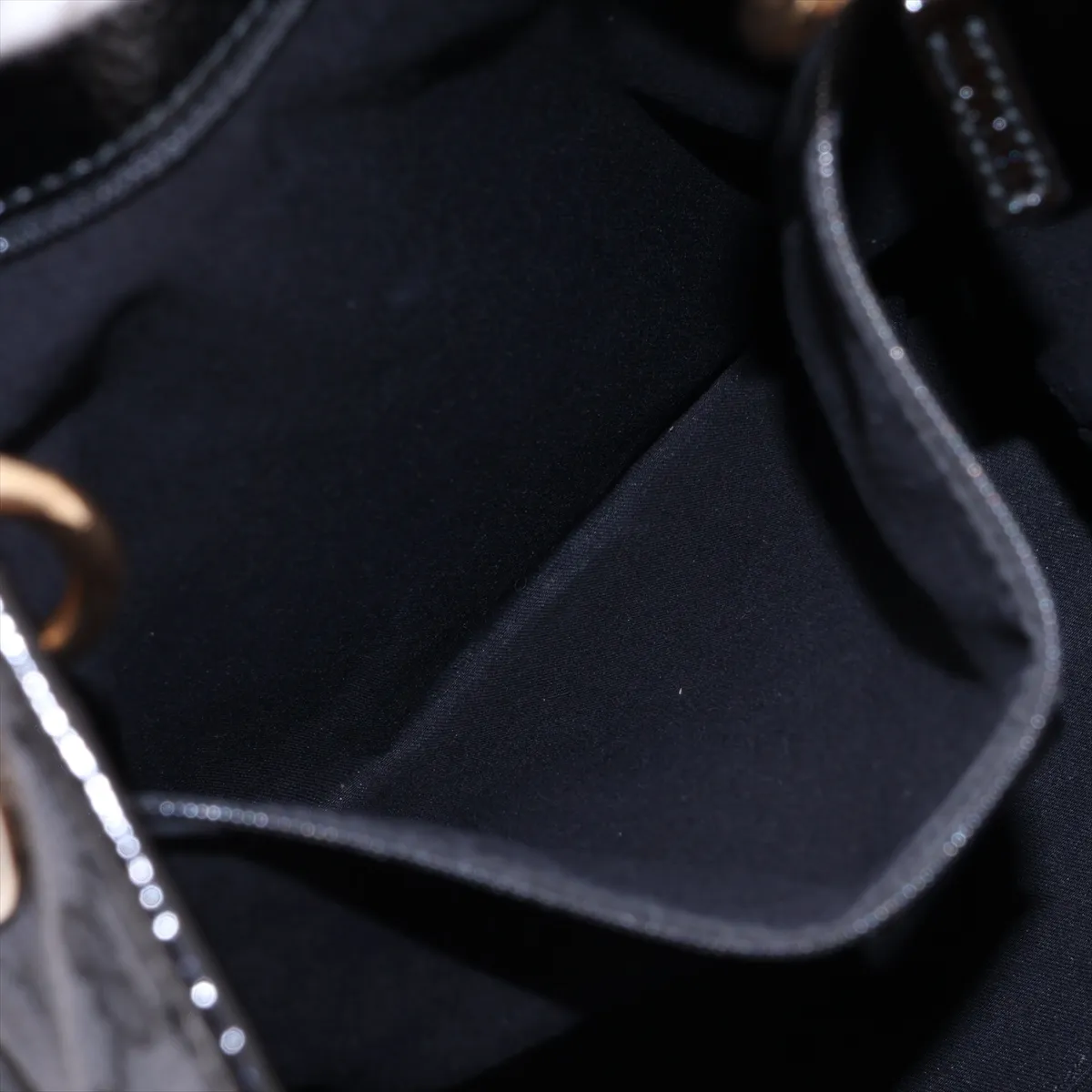 GG Canvas x Leather Tote Bag Black 120836 — view 8