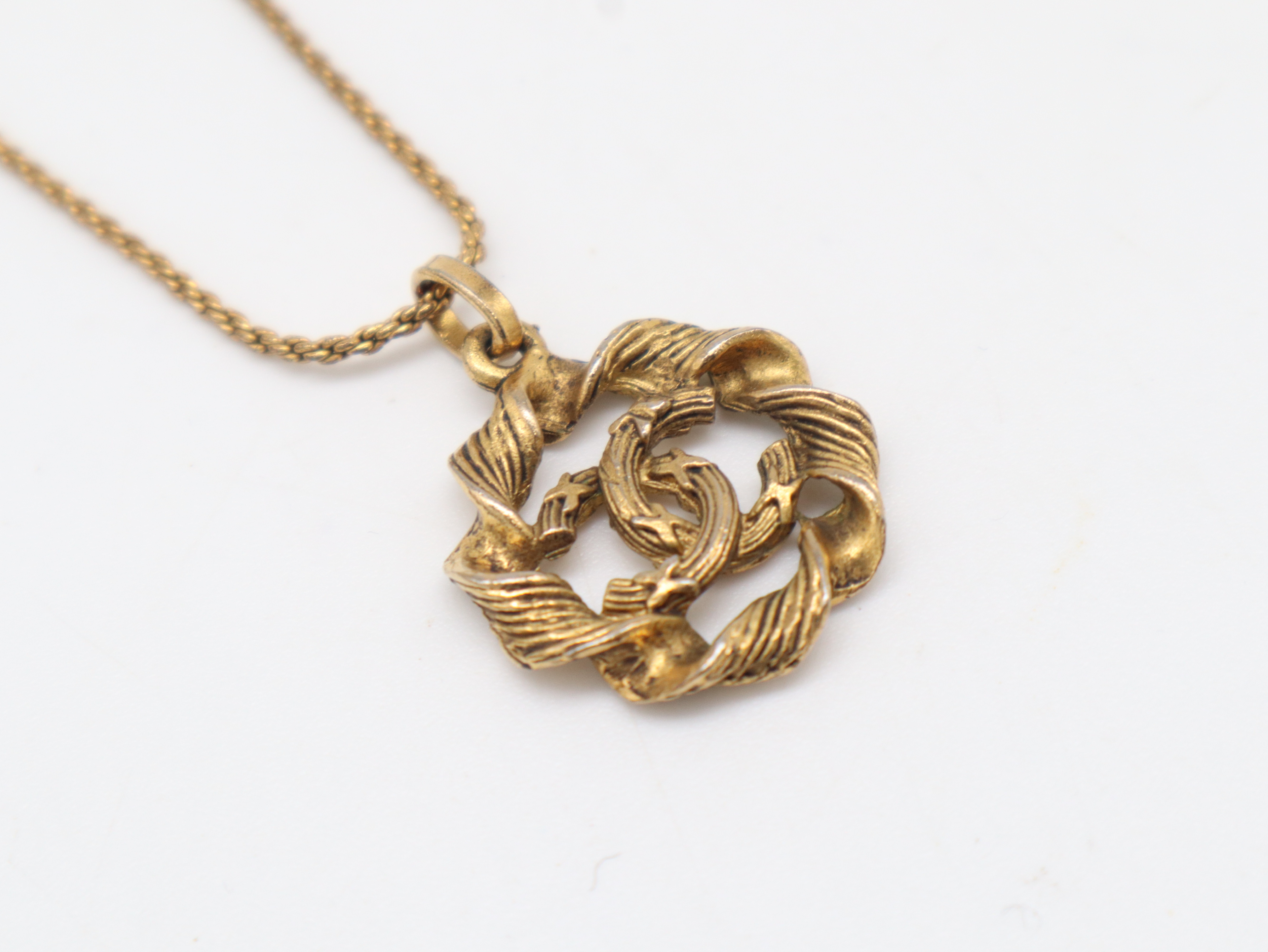 Coco Mark Necklace, GP (Gold Plated), 7.4g, with Box. — view 3