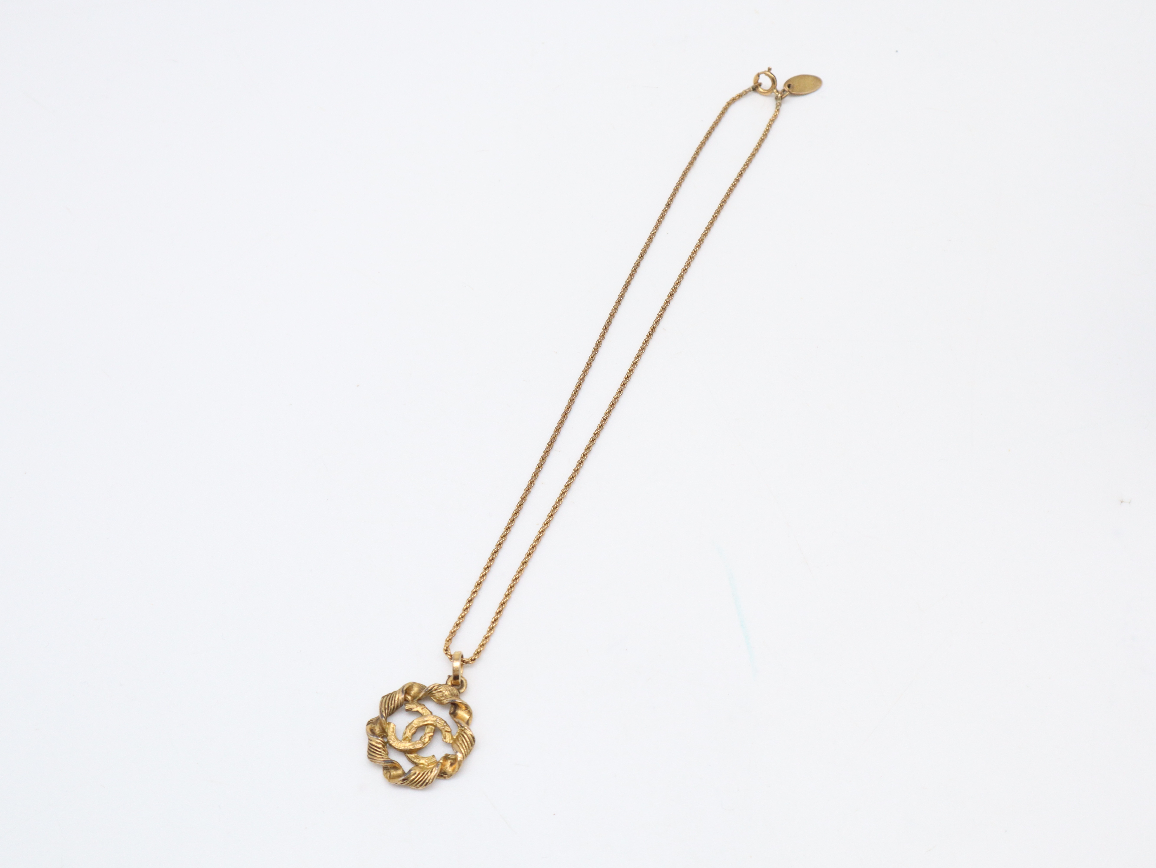 Coco Mark Necklace, GP (Gold Plated), 7.4g, with Box. — view 6