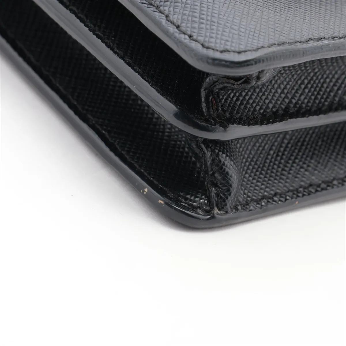 Saffiano leather shoulder bag black — view 15