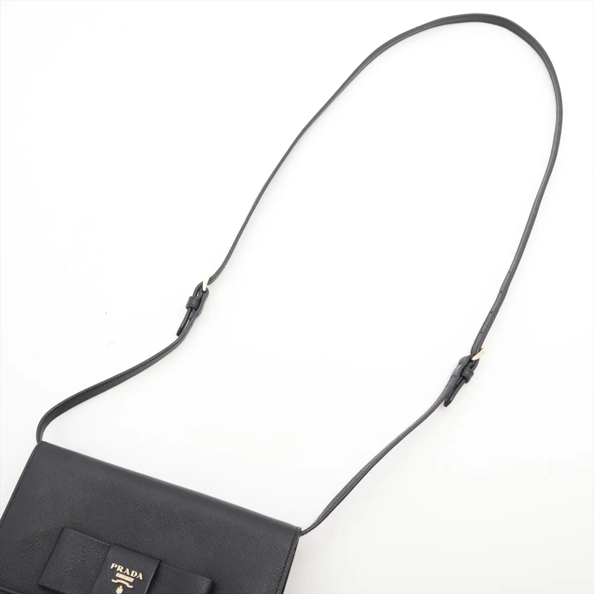 Saffiano leather shoulder bag black — view 5