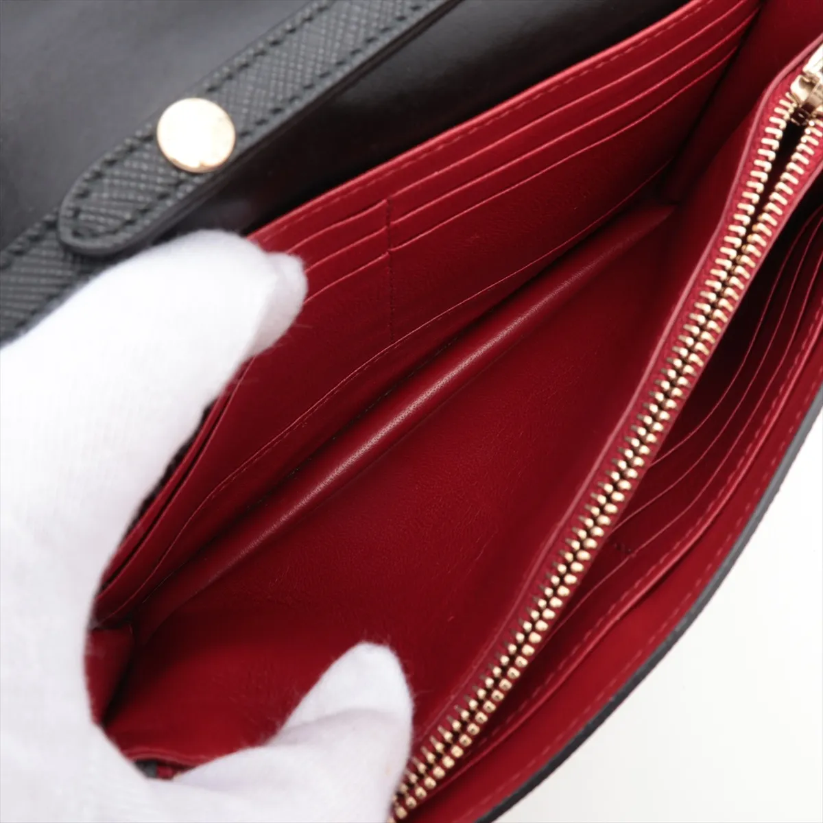 Saffiano leather shoulder bag black — view 6