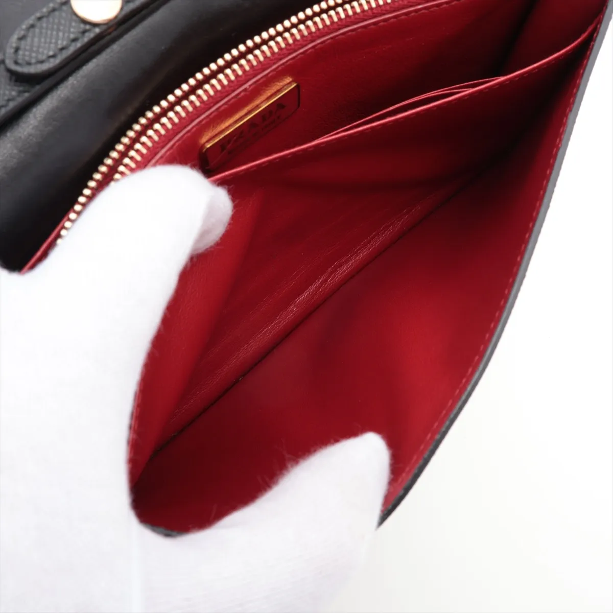 Saffiano leather shoulder bag black — view 8
