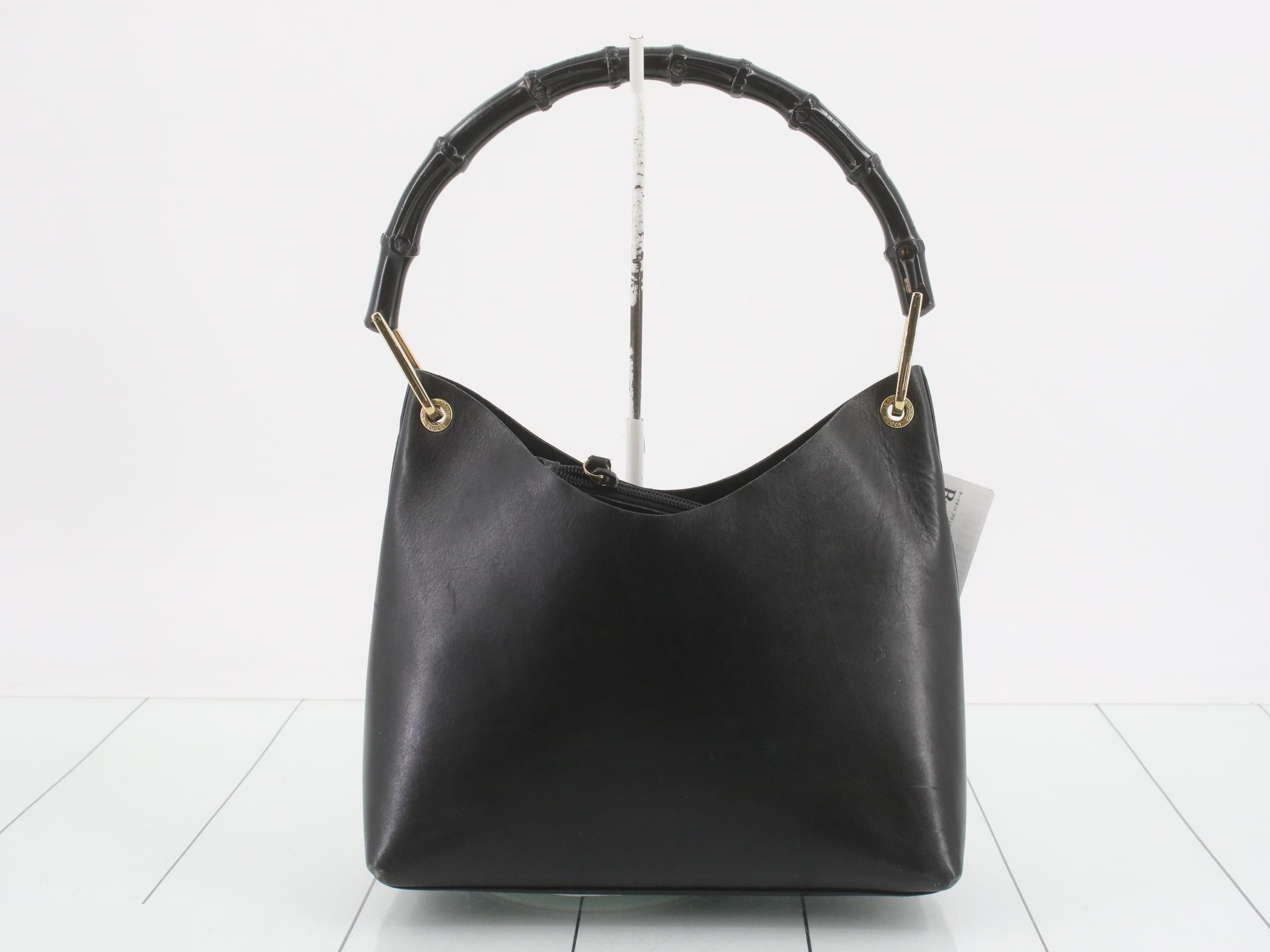 Bamboo shoulder bag with pouch — view 2