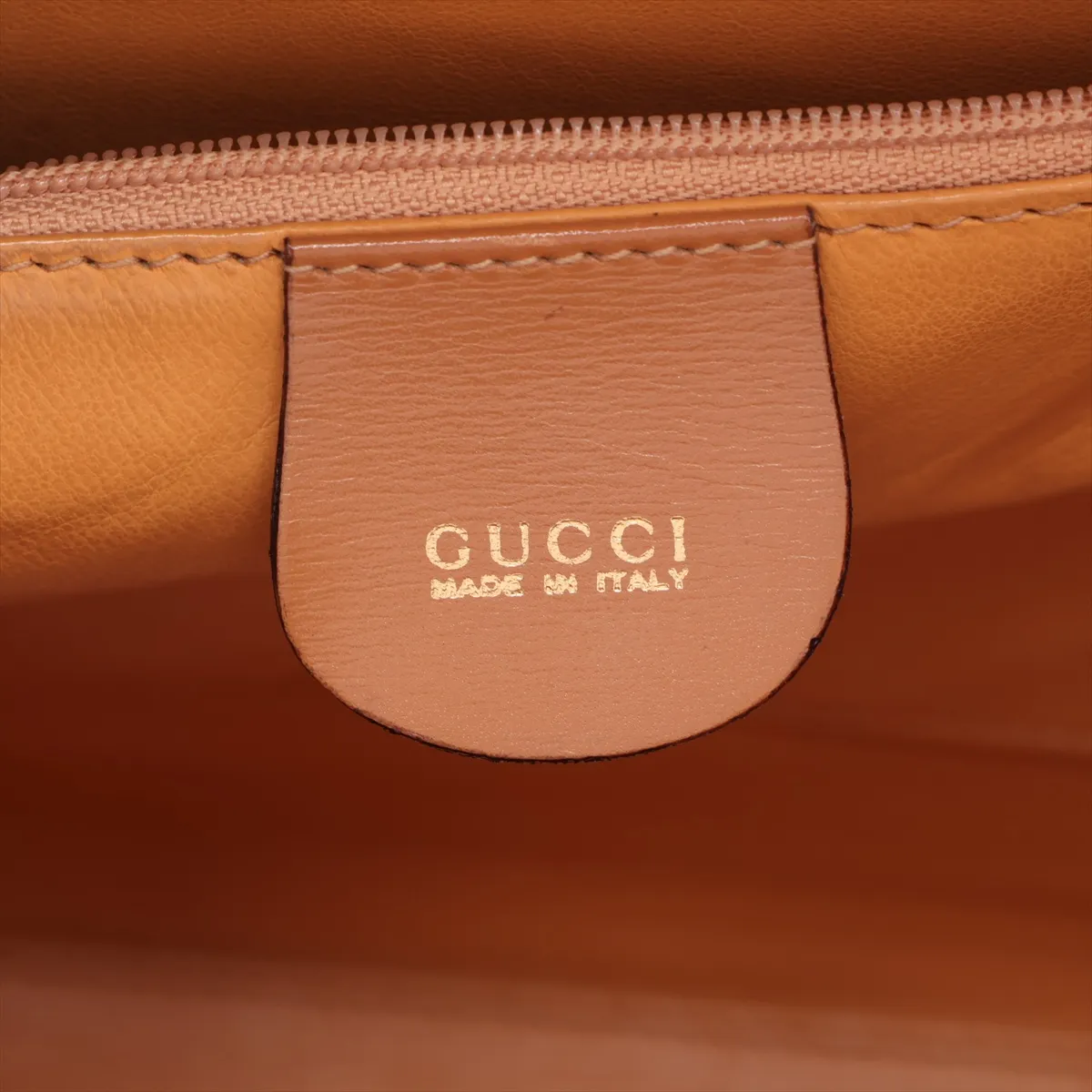 Old Gucci Lady Lock Leather 2-Way Handbag, Brown, with Mirror — view 11
