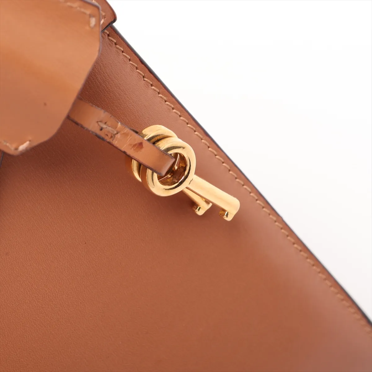 Old Gucci Lady Lock Leather 2-Way Handbag, Brown, with Mirror — view 12