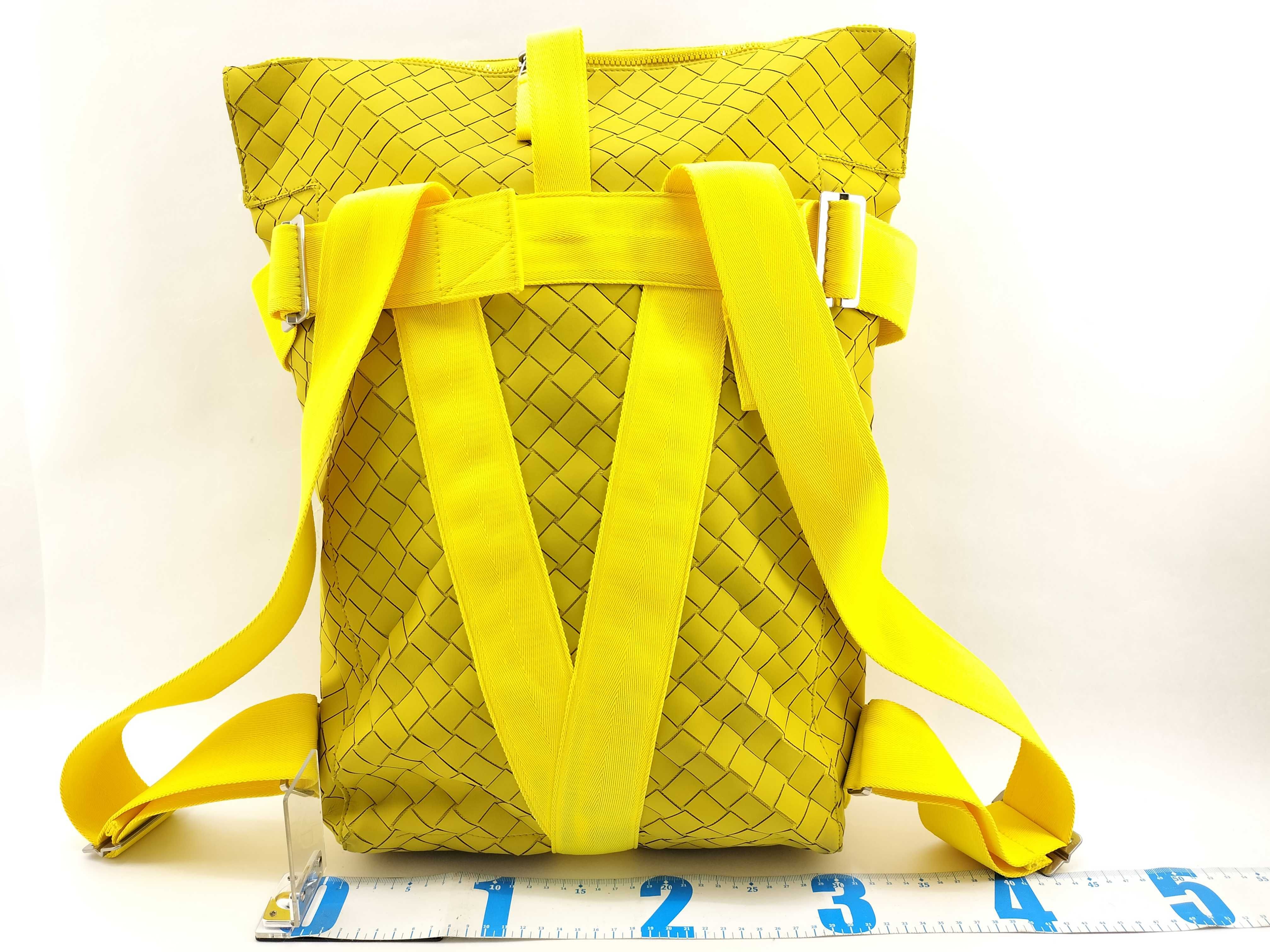 KR - New Rubber Intreccio Nylon & Rubber Backpack Yellow - Grade Backpack — view 2
