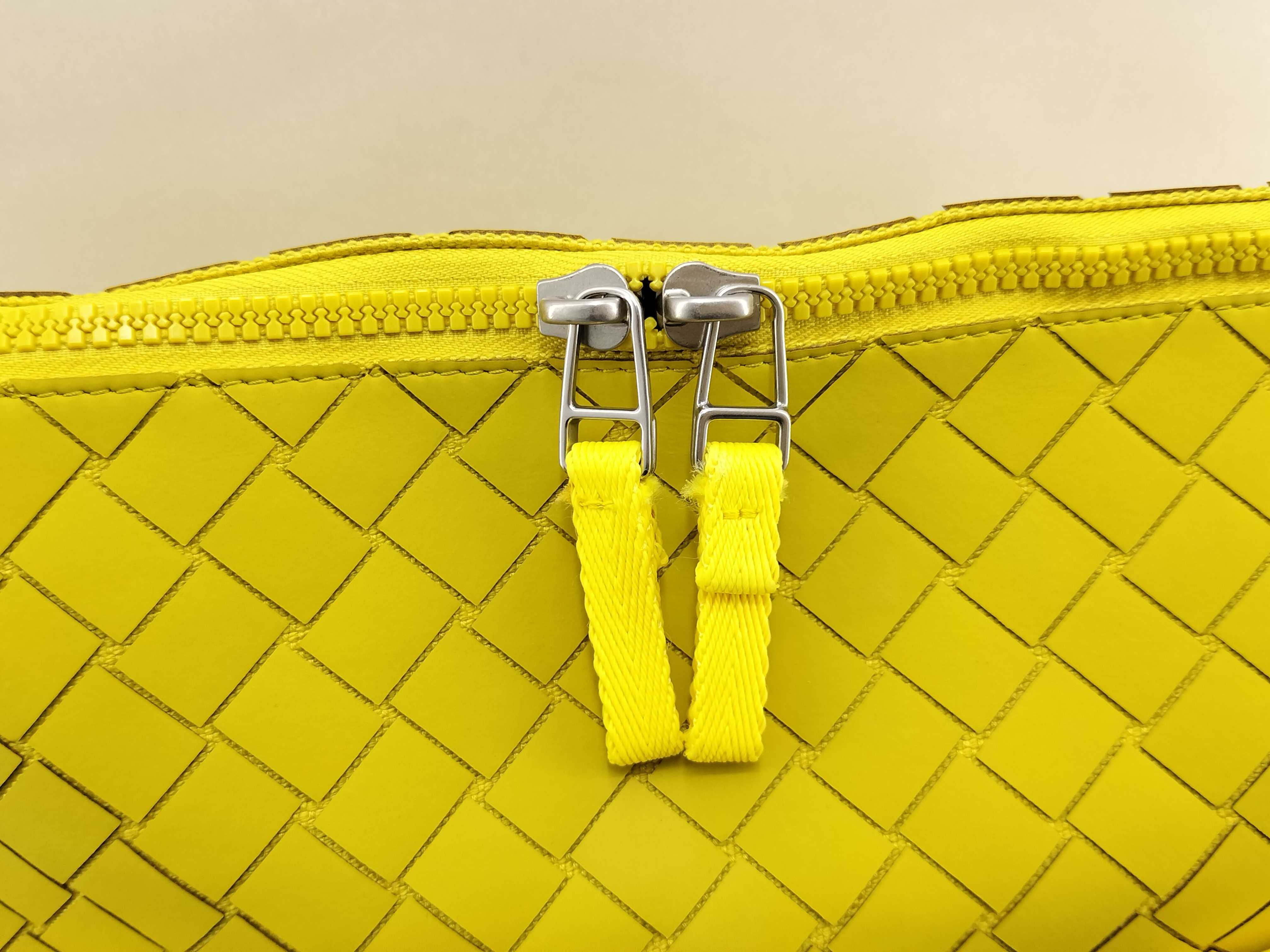 KR - New Rubber Intreccio Nylon & Rubber Backpack Yellow - Grade Backpack — view 4