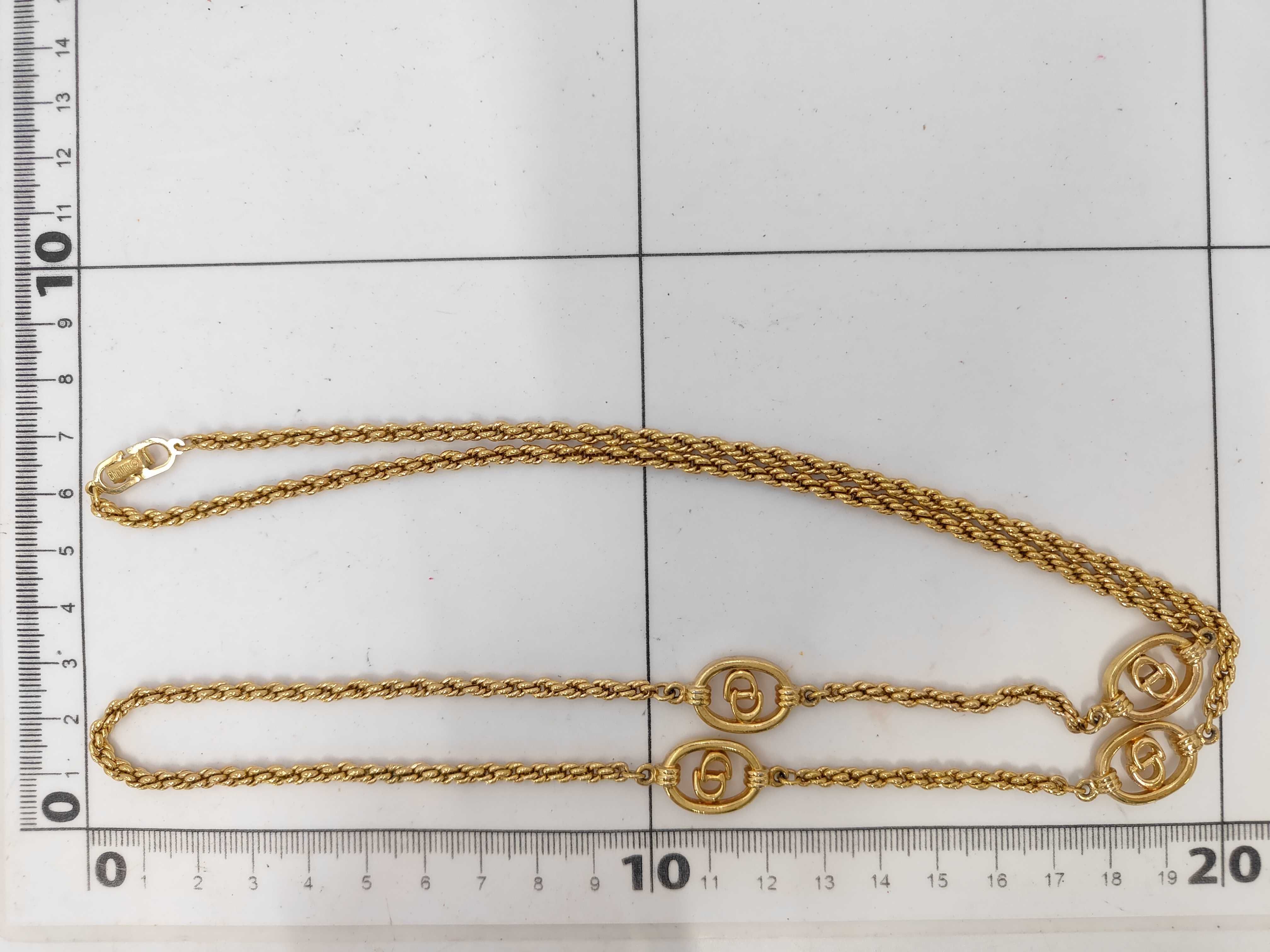 Oval CD Logo Gold NC Necklace — view 5