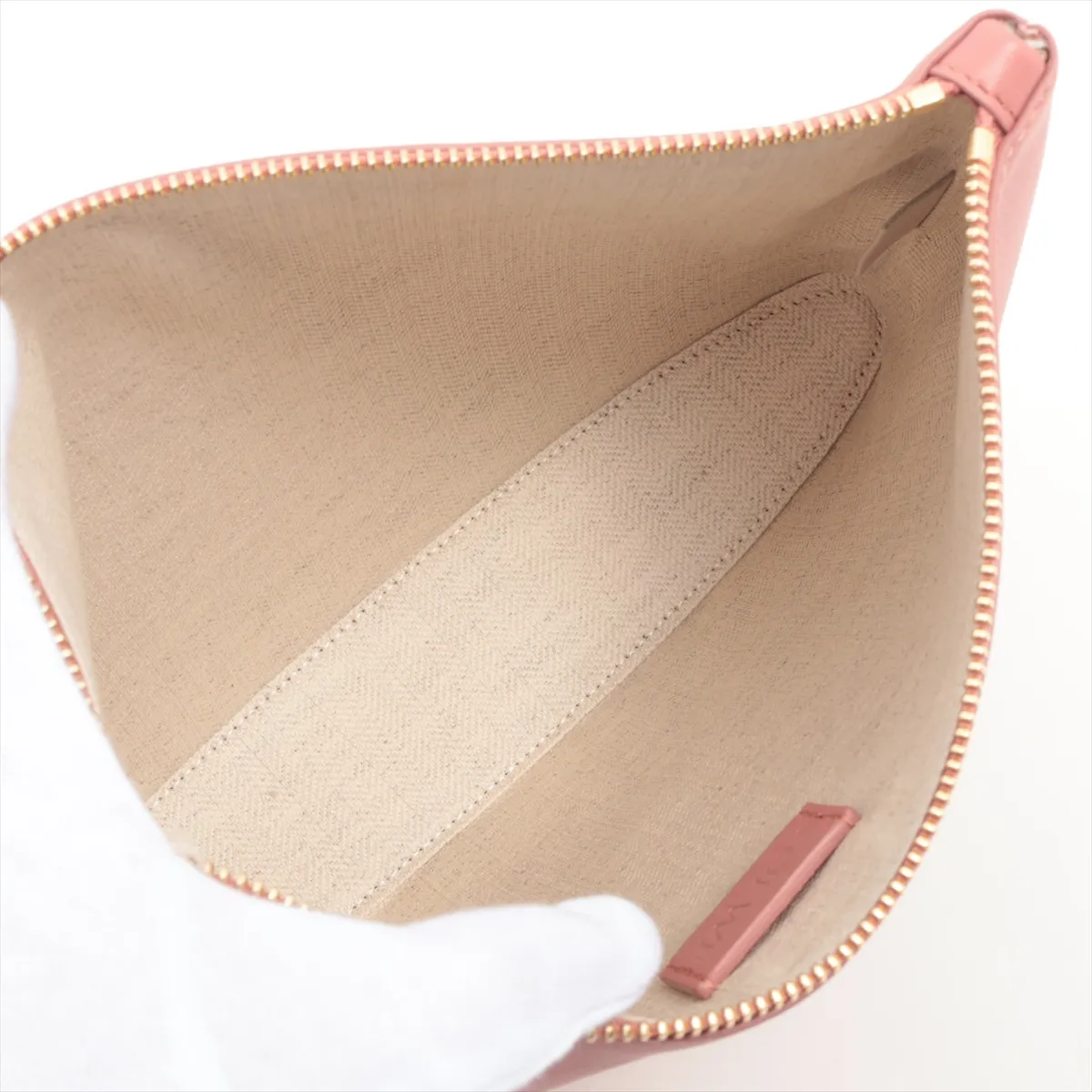 Logo Leather Pouch Pink — view 3