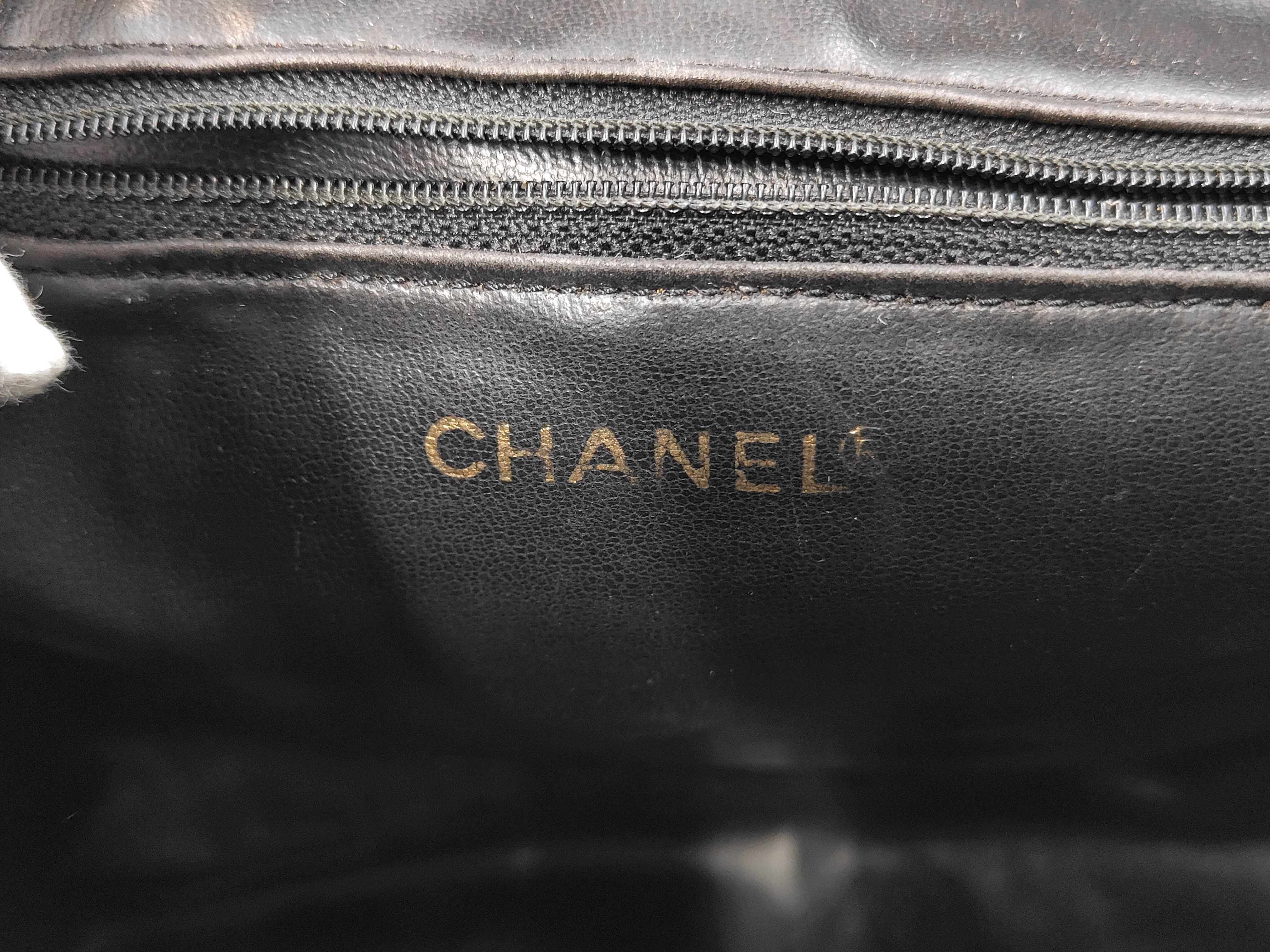 Matelassé Caviar Skin Chain Backpack, Black — view 11