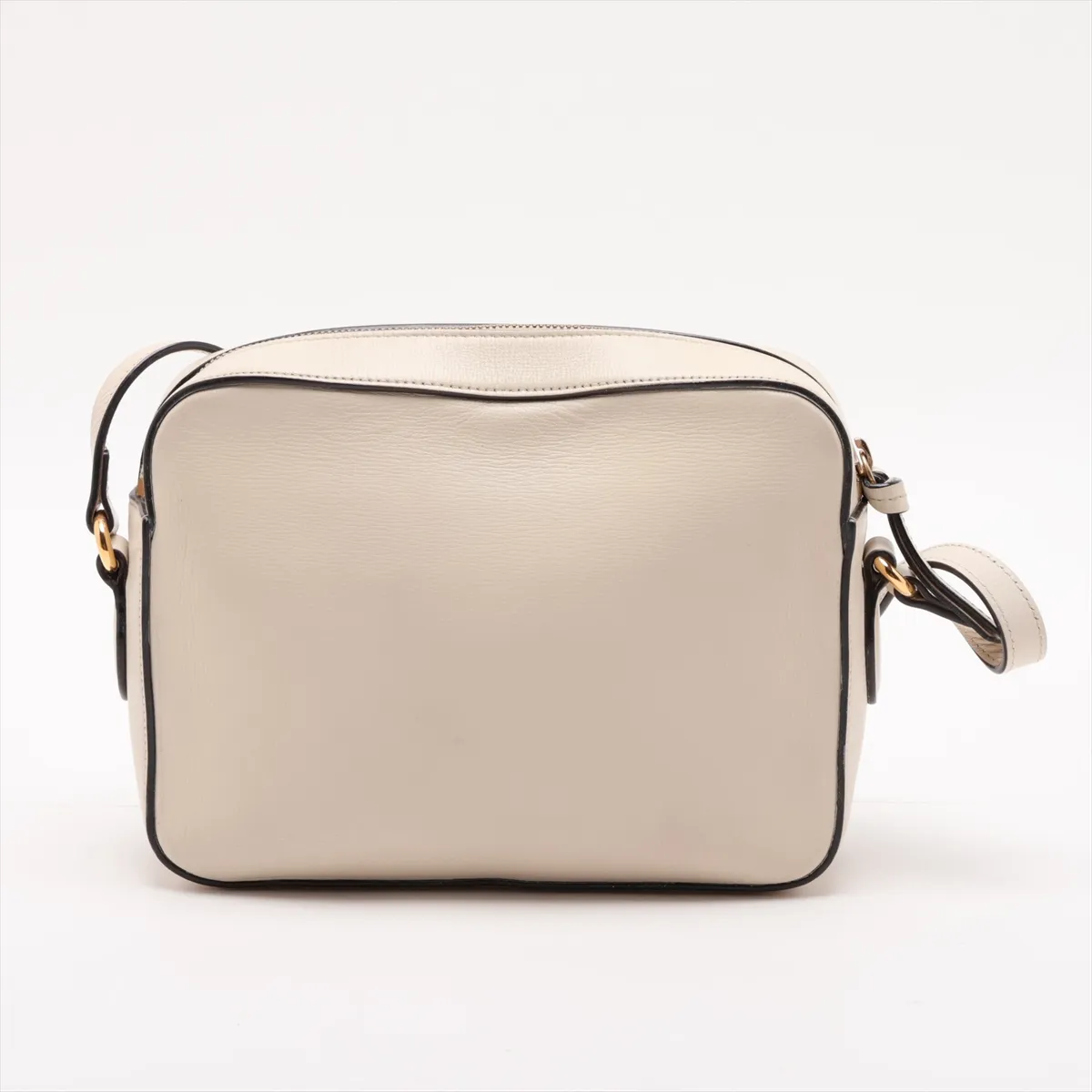 Horsebit 645454 Leather Shoulder Bag, White — view 2