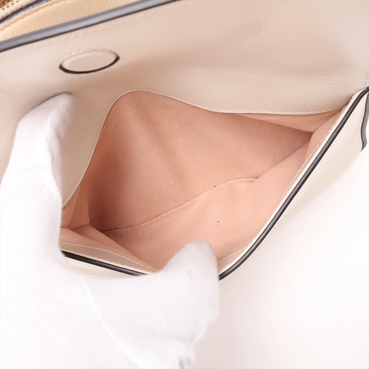 Horsebit 645454 Leather Shoulder Bag, White — view 8