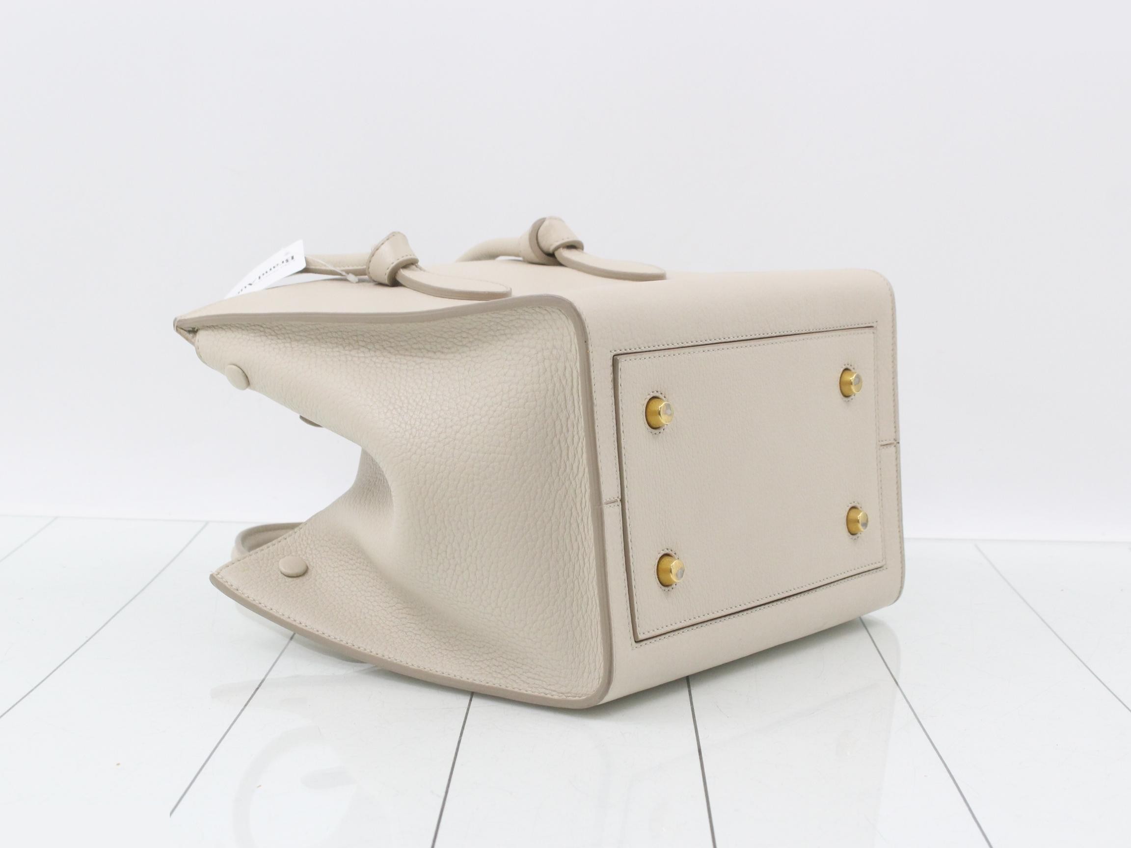 Leather Tie Bag, Ivory — view 5