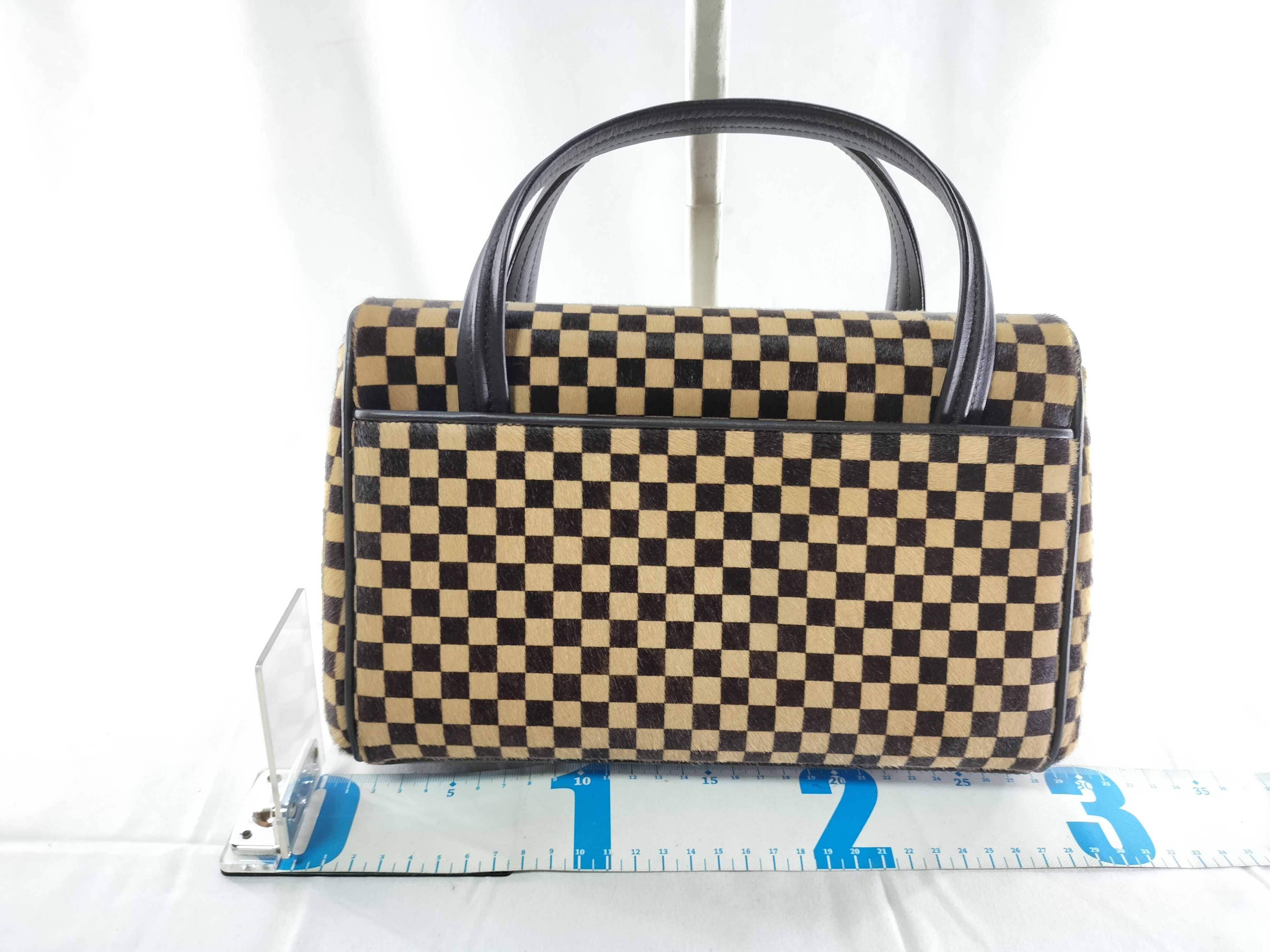 Damier Sauvage Calf Hair Lion Handbag — view 2