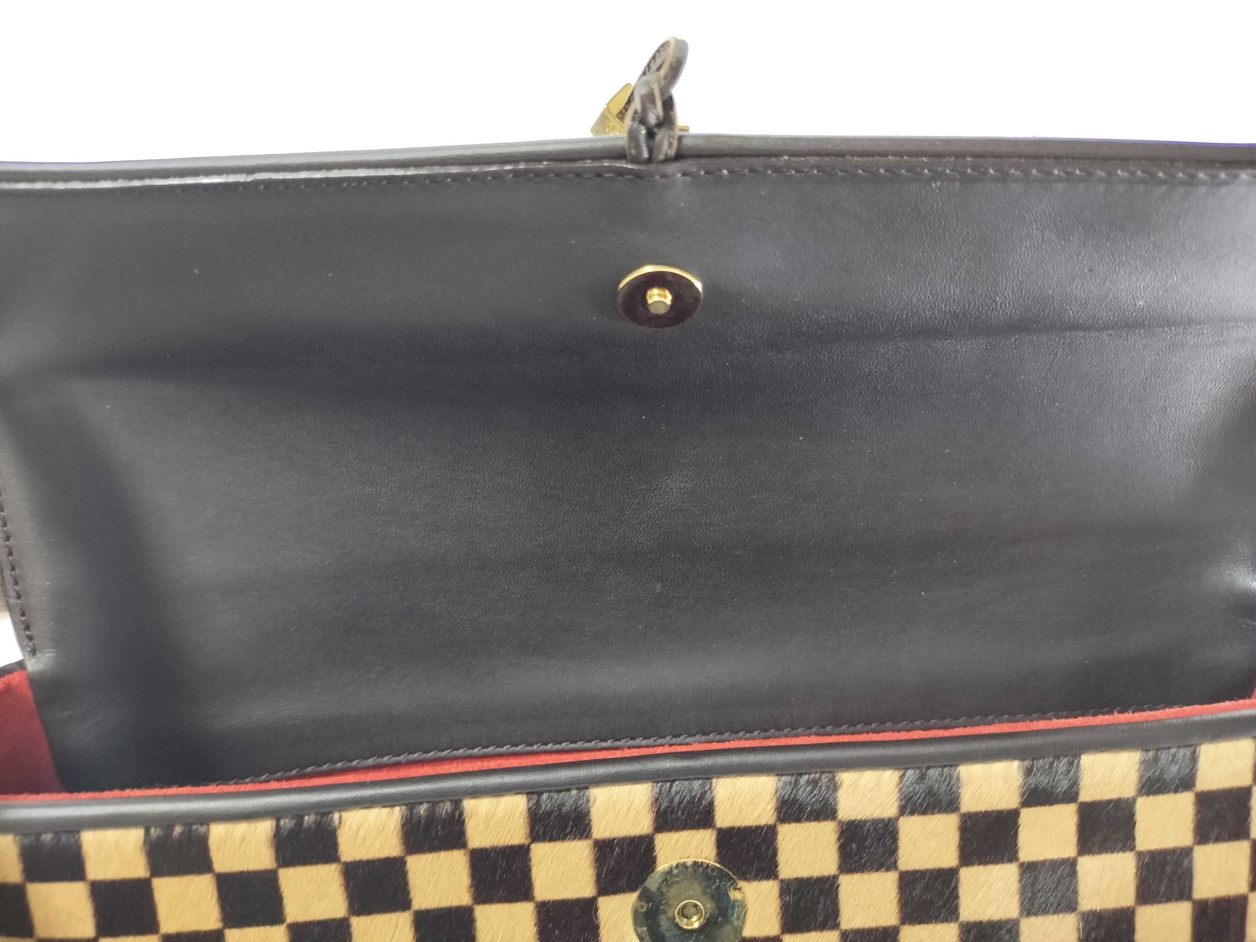 Damier Sauvage Calf Hair Lion Handbag — view 8