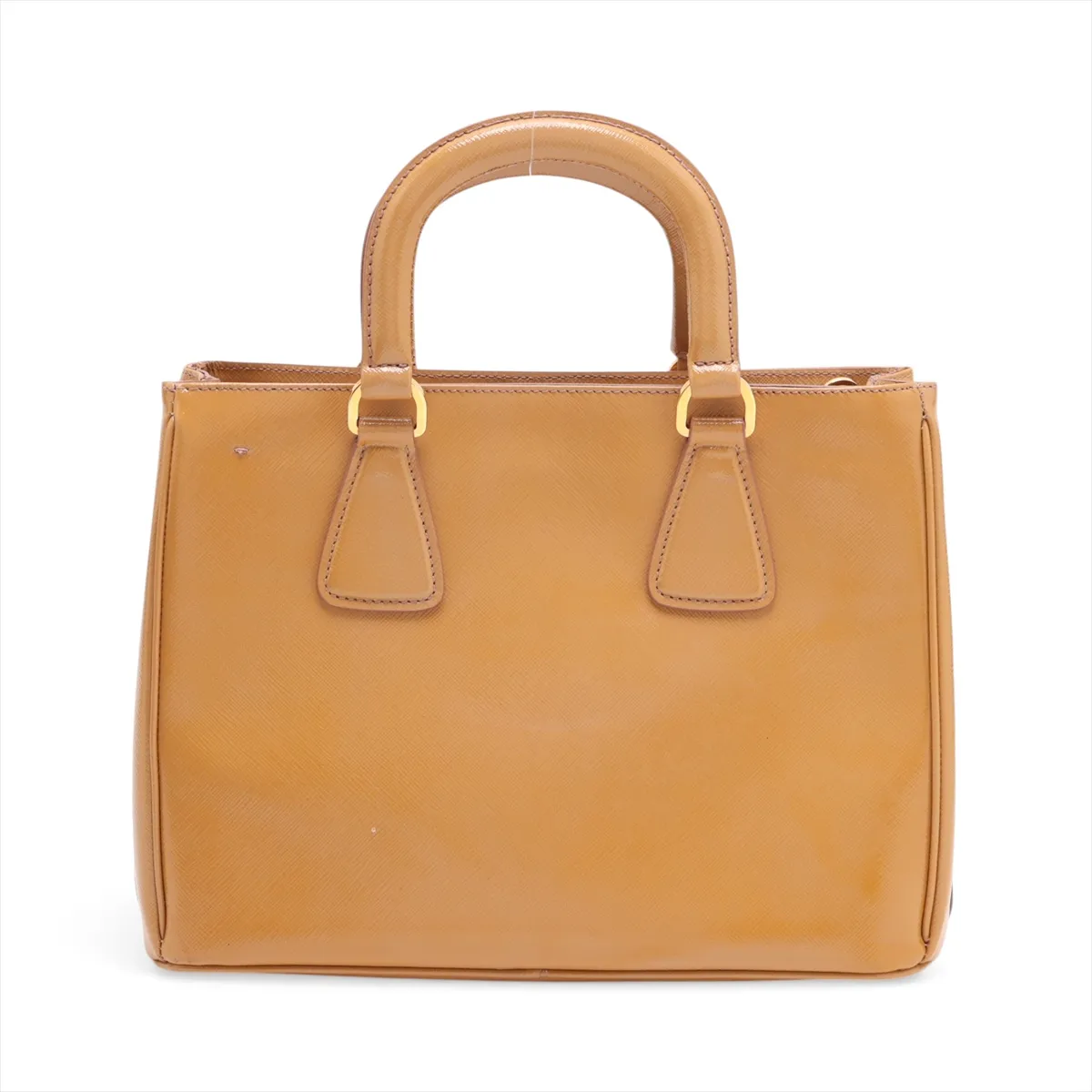 Saffiano Vernic Patent Leather 2-Way Handbag, Brown BN2499 — view 2