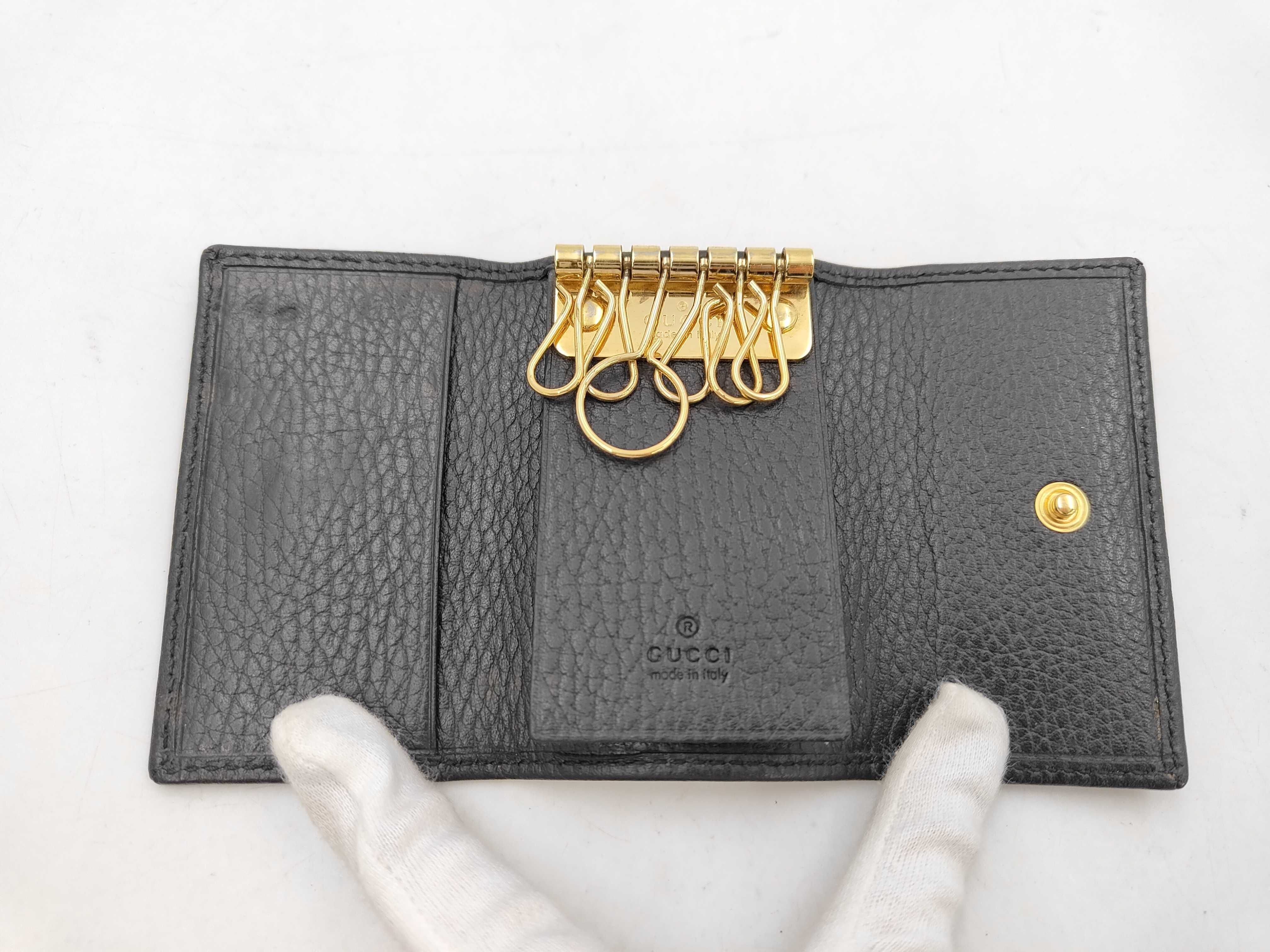 GG Marmont Leather 6-Key Case, Black, Excellent Condition, Wallet — view 4