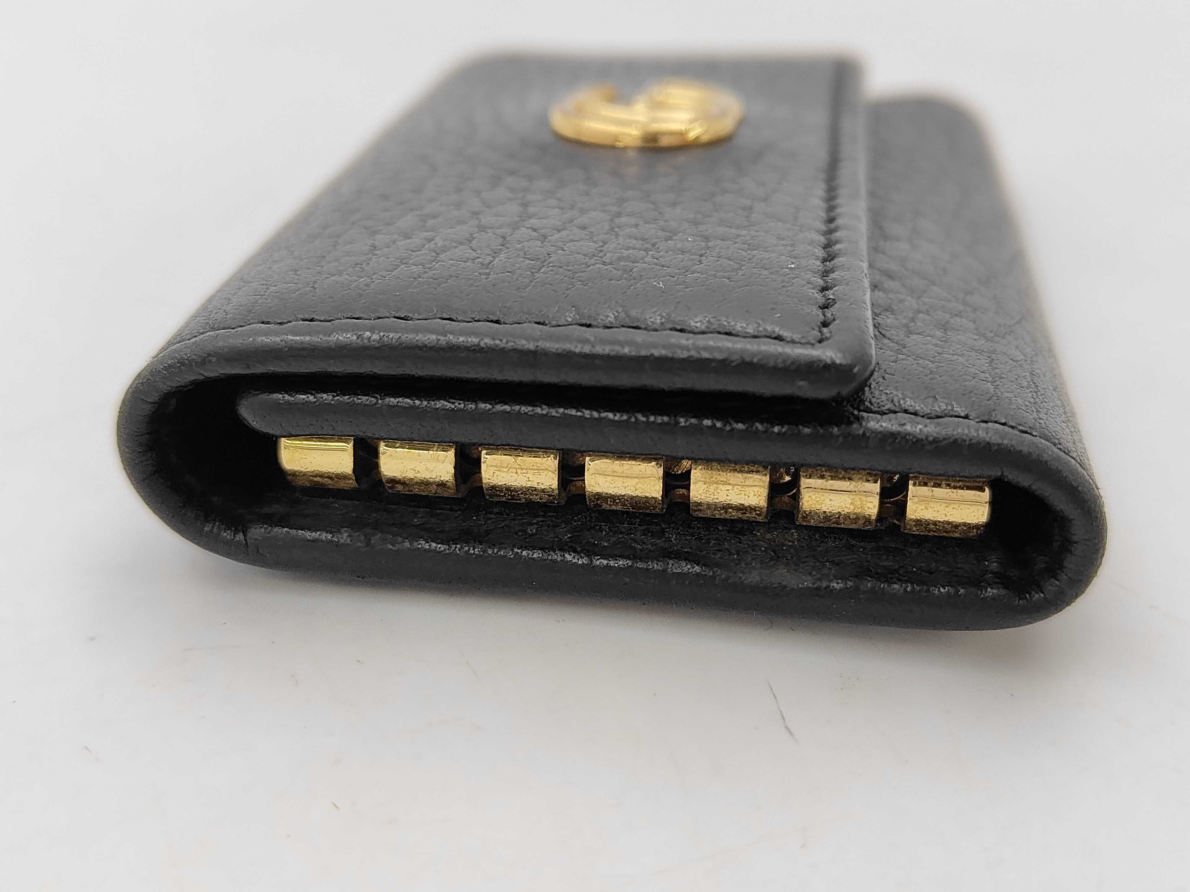 GG Marmont Leather 6-Key Case, Black, Excellent Condition, Wallet — view 8