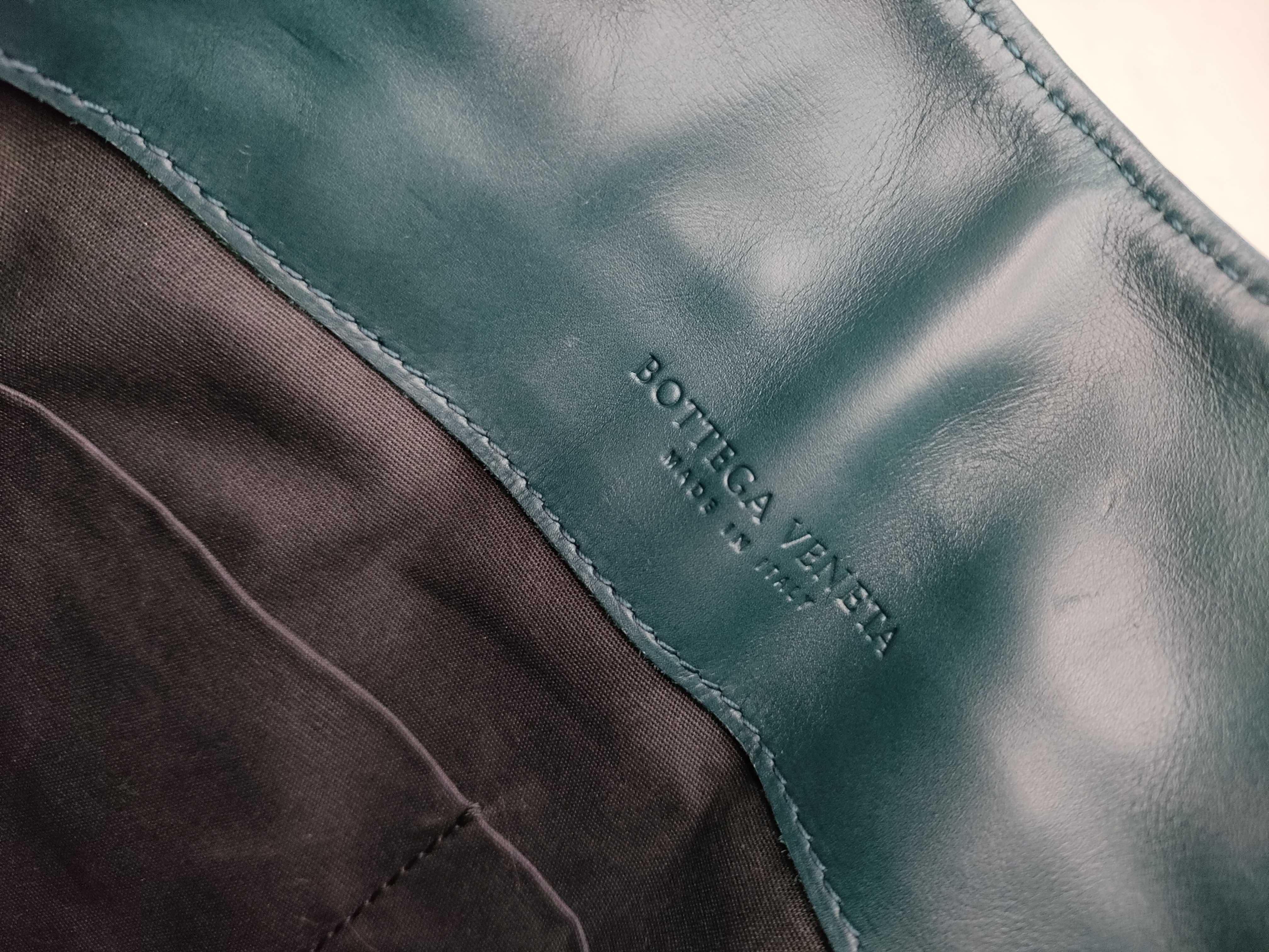 Intrecciato PH - Teal Leather Intrecciato Shoulder Bag — view 12