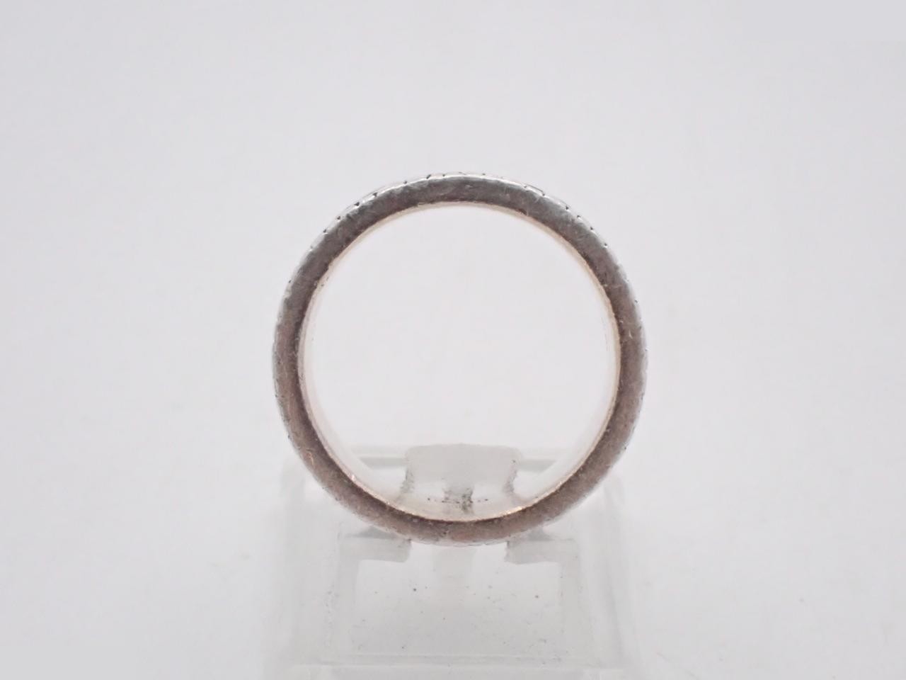 Double G ring, 925 sterling silver, 9.9g, stamped "19", actual size #18 — view 3