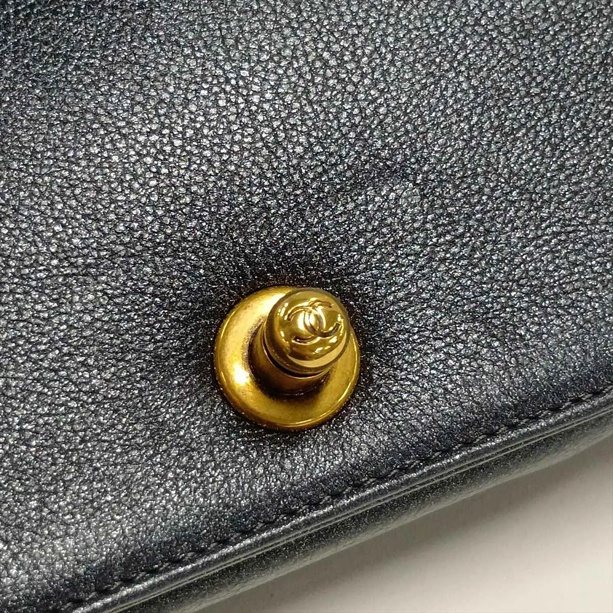 Boy Chanel 20 Small Leather Chain Shoulder Bag, Navy, Gold Hardware, 20473420, Serial Number in the 20s, A67085 — view 10