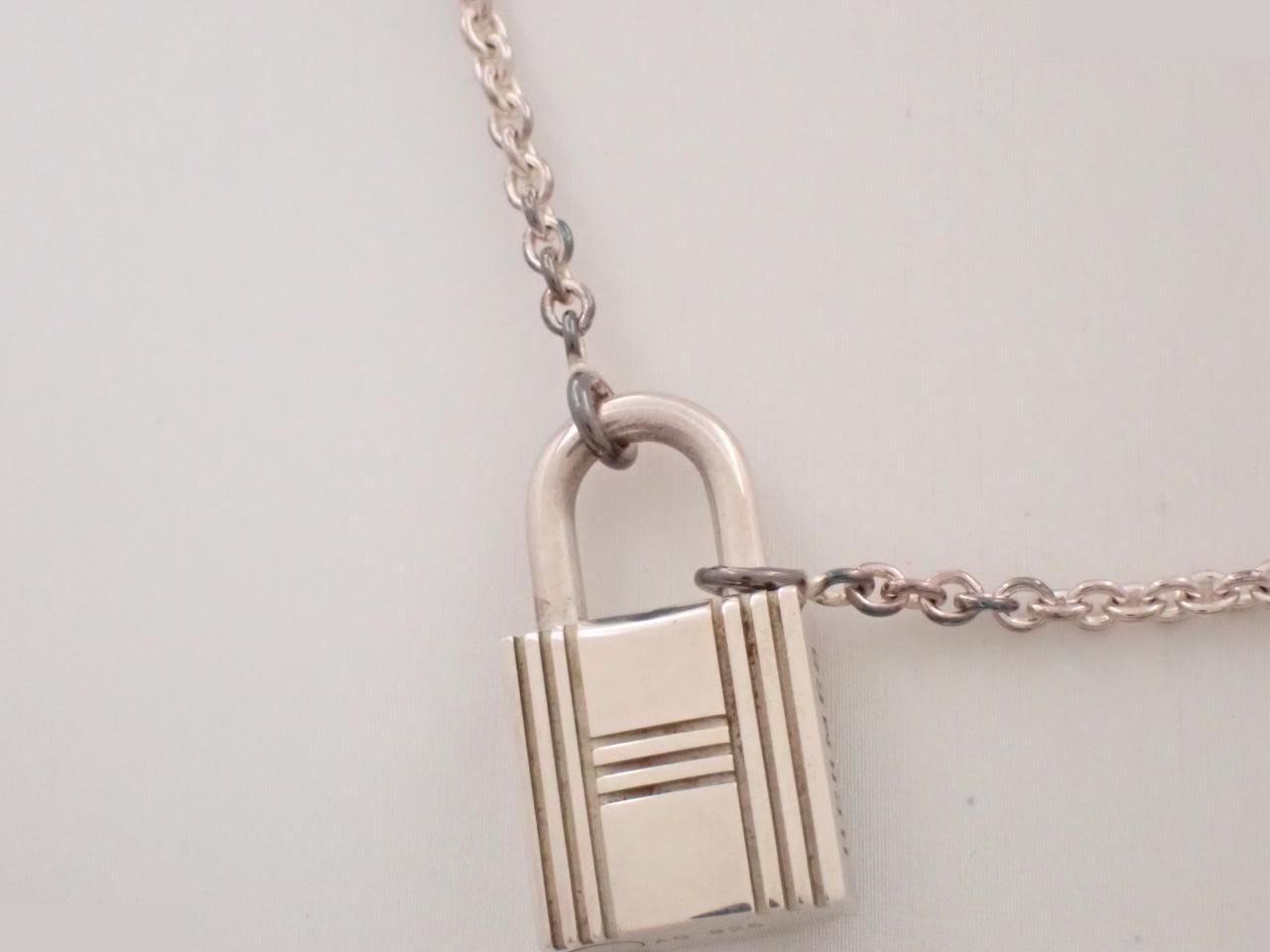 Padlock, Ag925/23.1g, chain approximately 44cm — view 2