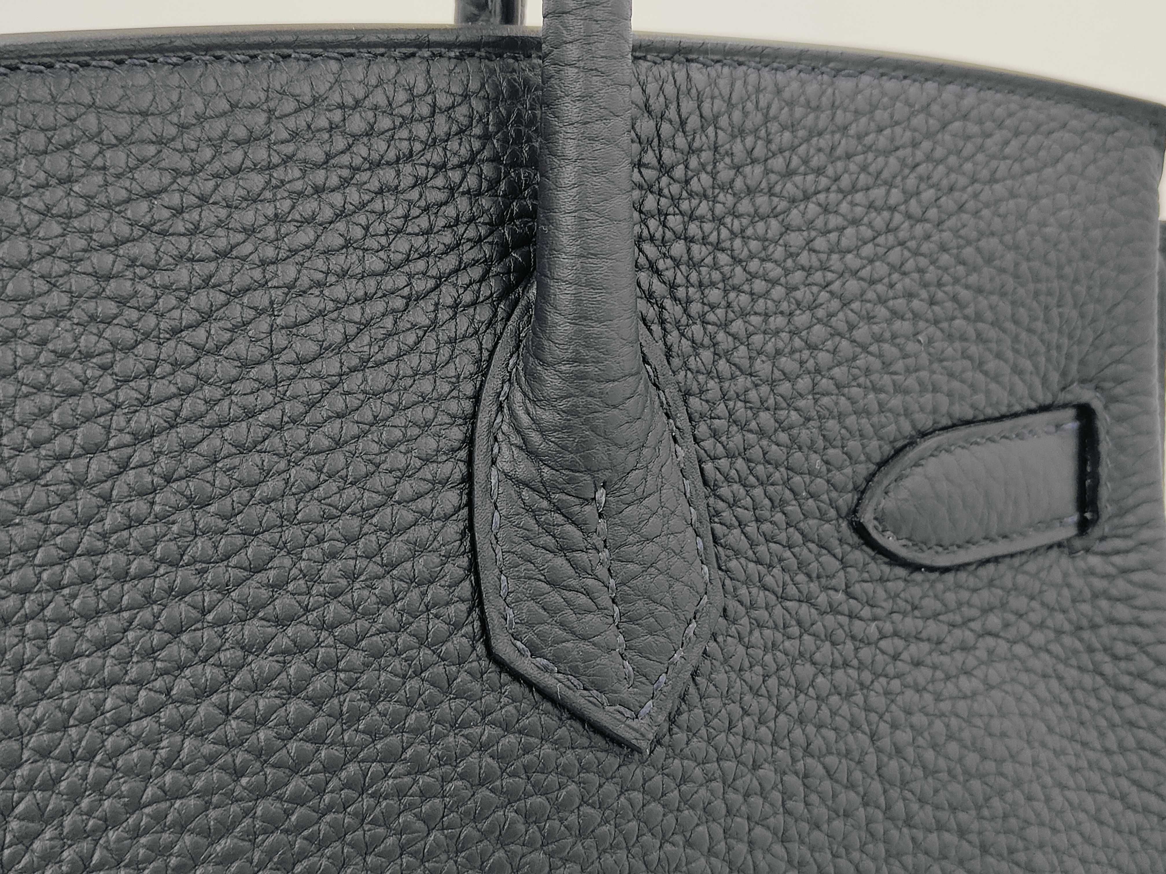 Birkin 30 Blue Nuit Togo Silver Hardware G Stamp Handbag — view 5