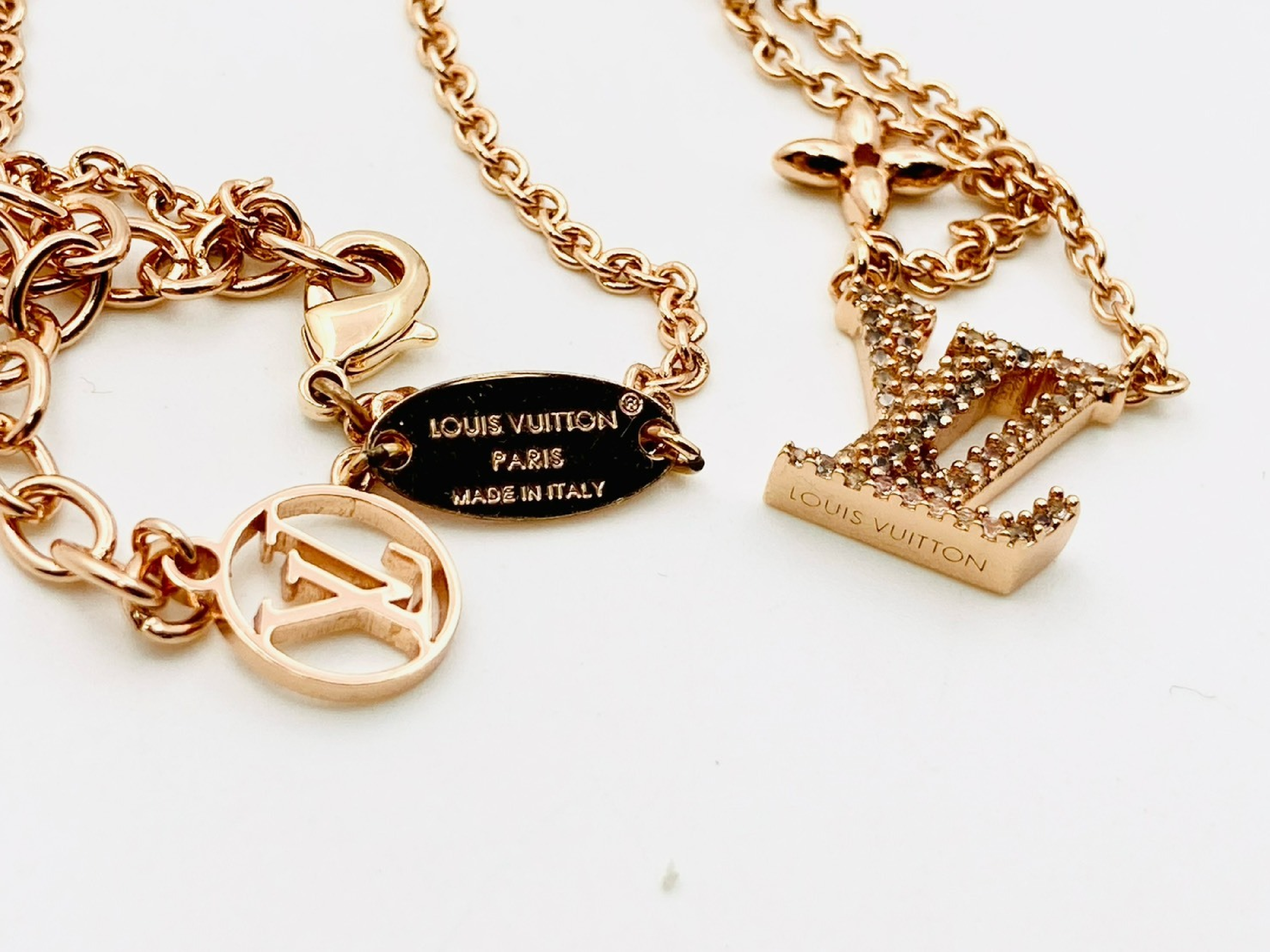 M00985 Collier LV Iconic Rhinestone Necklace Rose Gold TE4264 Necklace — view 4