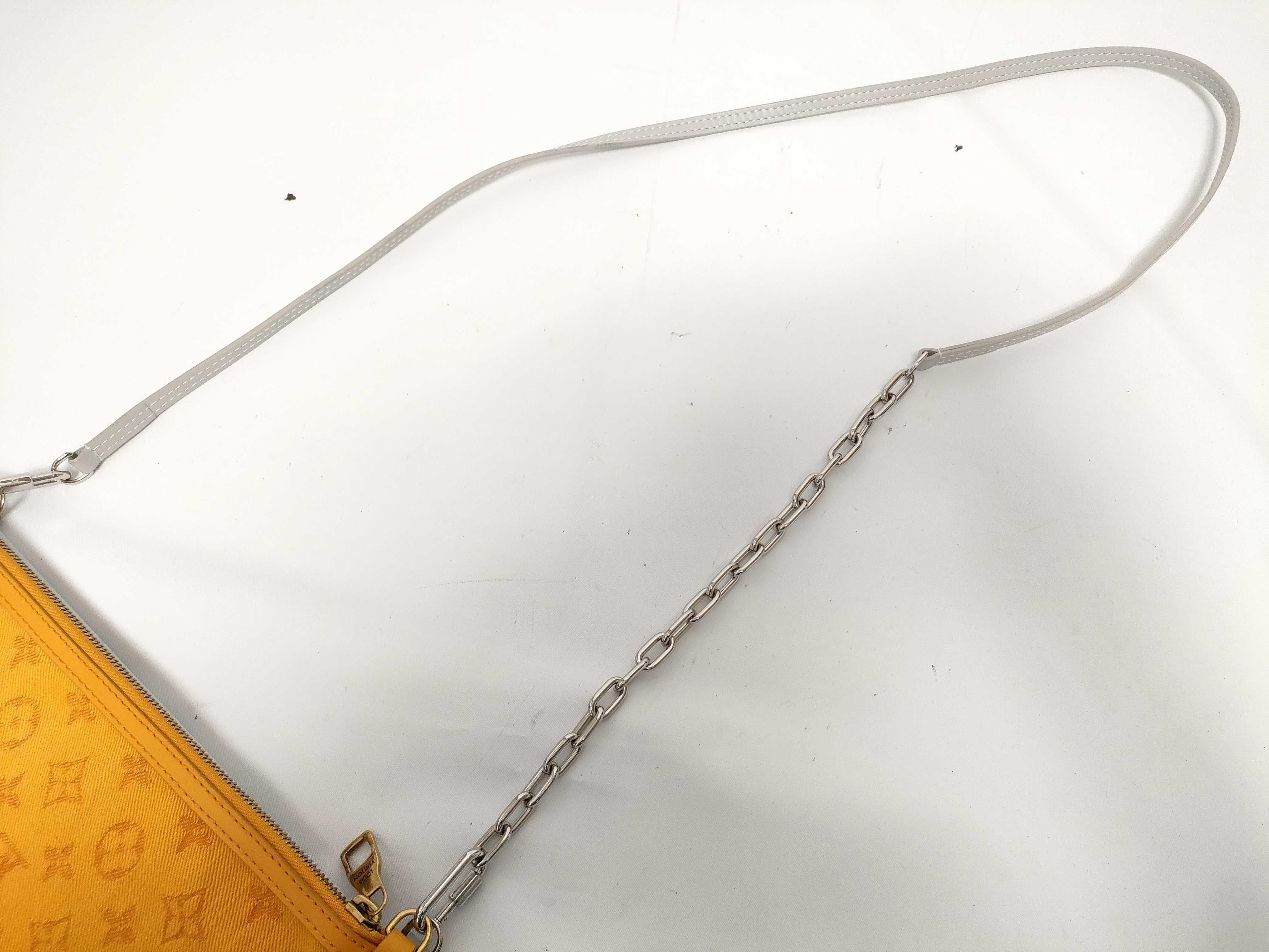 Monogram White Monogram Flat Messenger Bag M44640 Orange x Gray (RFID detected) Shoulder Bag — view 5