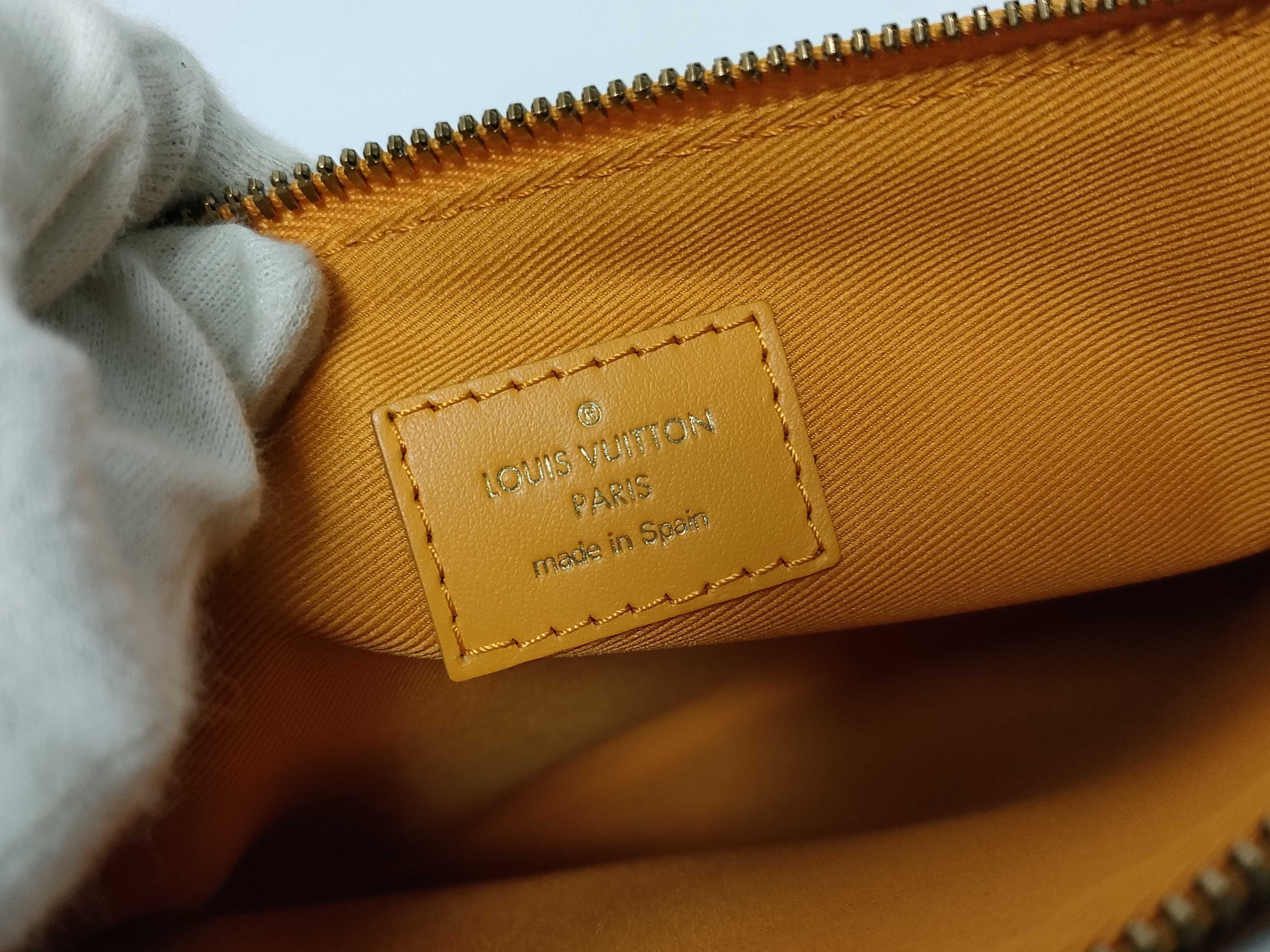 Monogram White Monogram Flat Messenger Bag M44640 Orange x Gray (RFID detected) Shoulder Bag — view 10