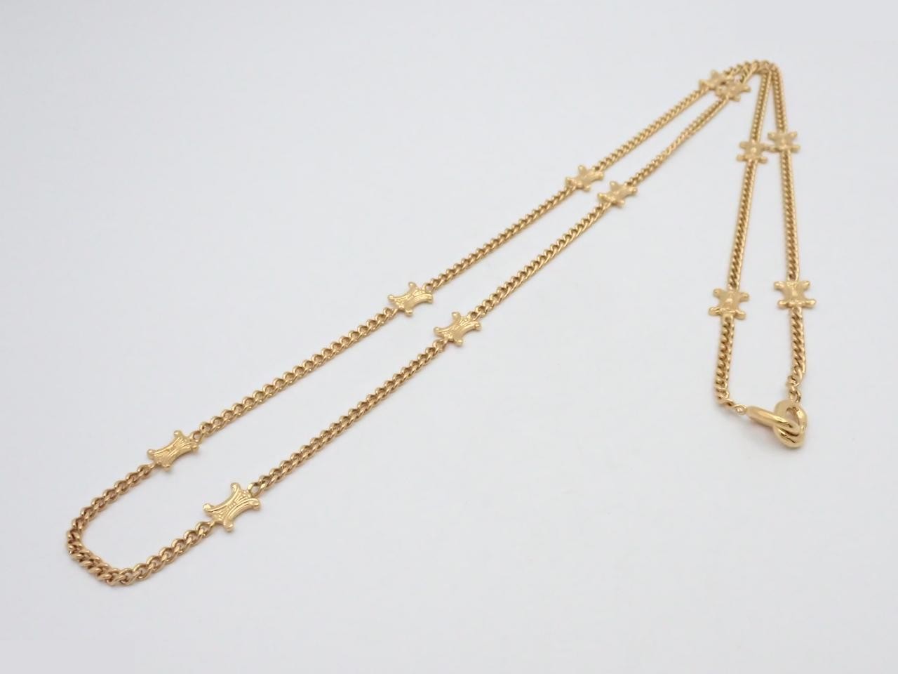 Triomphe Long Necklace, Gold, Neck Circumference Approx. 88cm — view 3