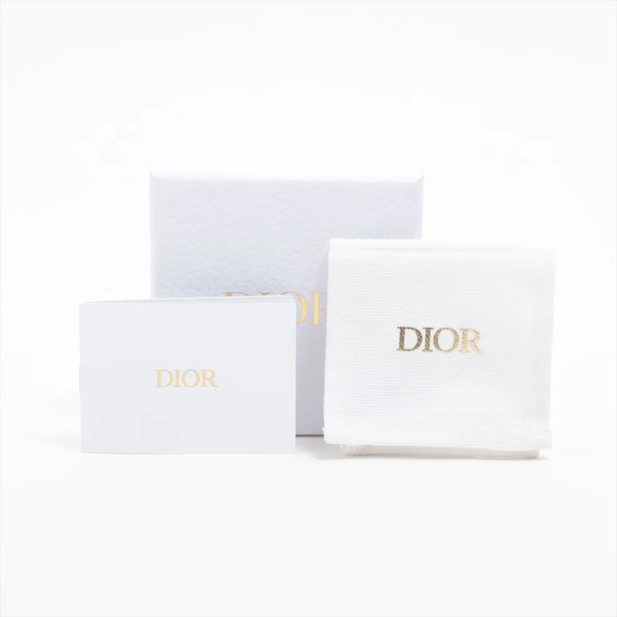 Petit CD Earrings (for both ears) Metal x Rhinestone Silver — view 6