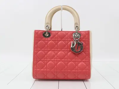 Lady Dior Cannage Lamb 2-Way Handbag