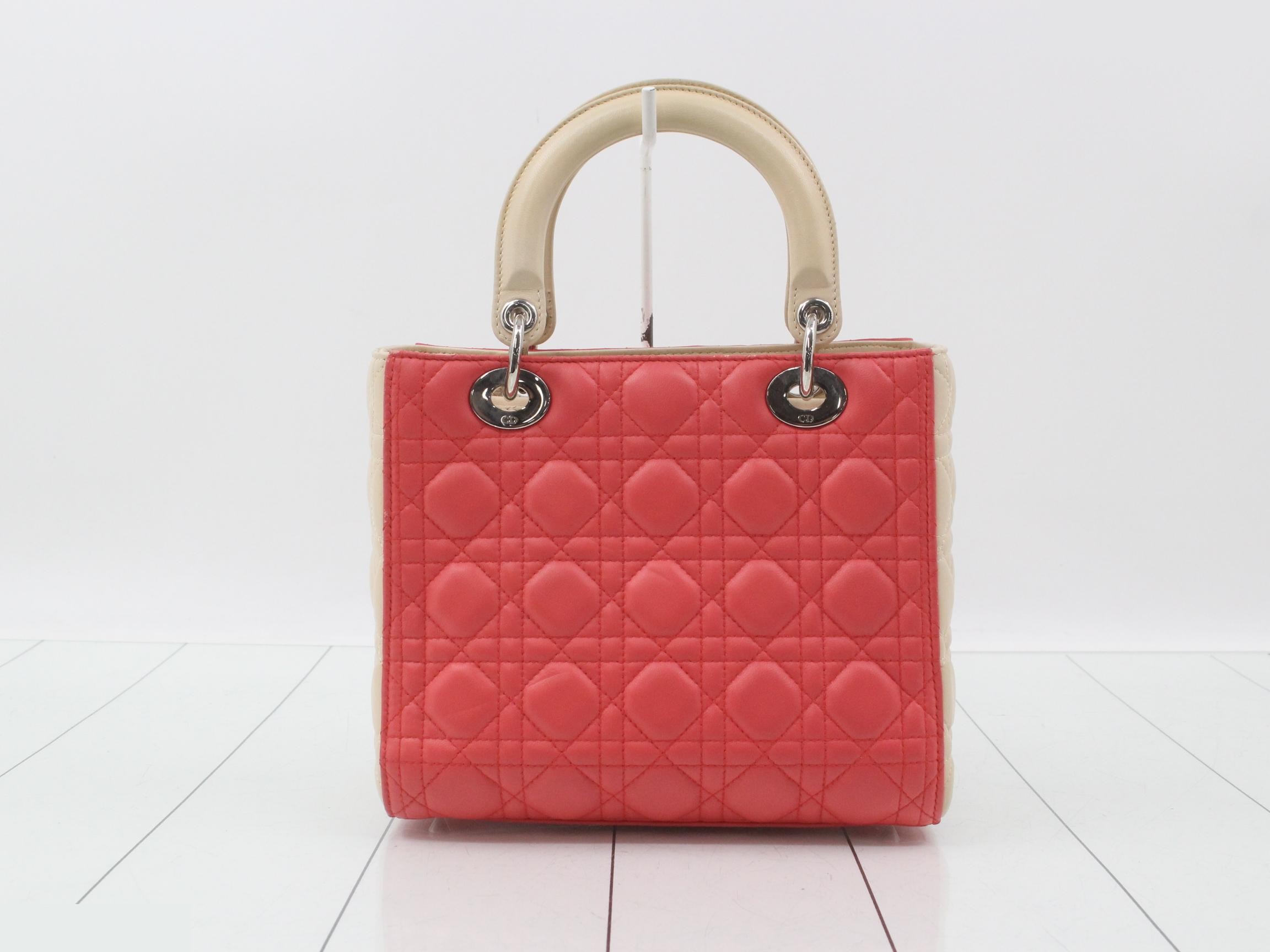 Lady Dior Cannage Lamb 2-Way Handbag — view 2
