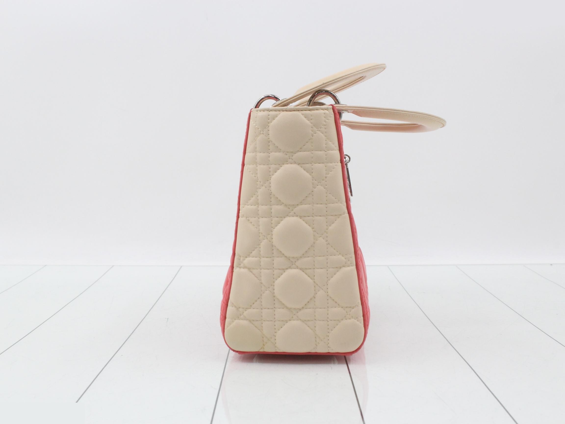 Lady Dior Cannage Lamb 2-Way Handbag — view 4