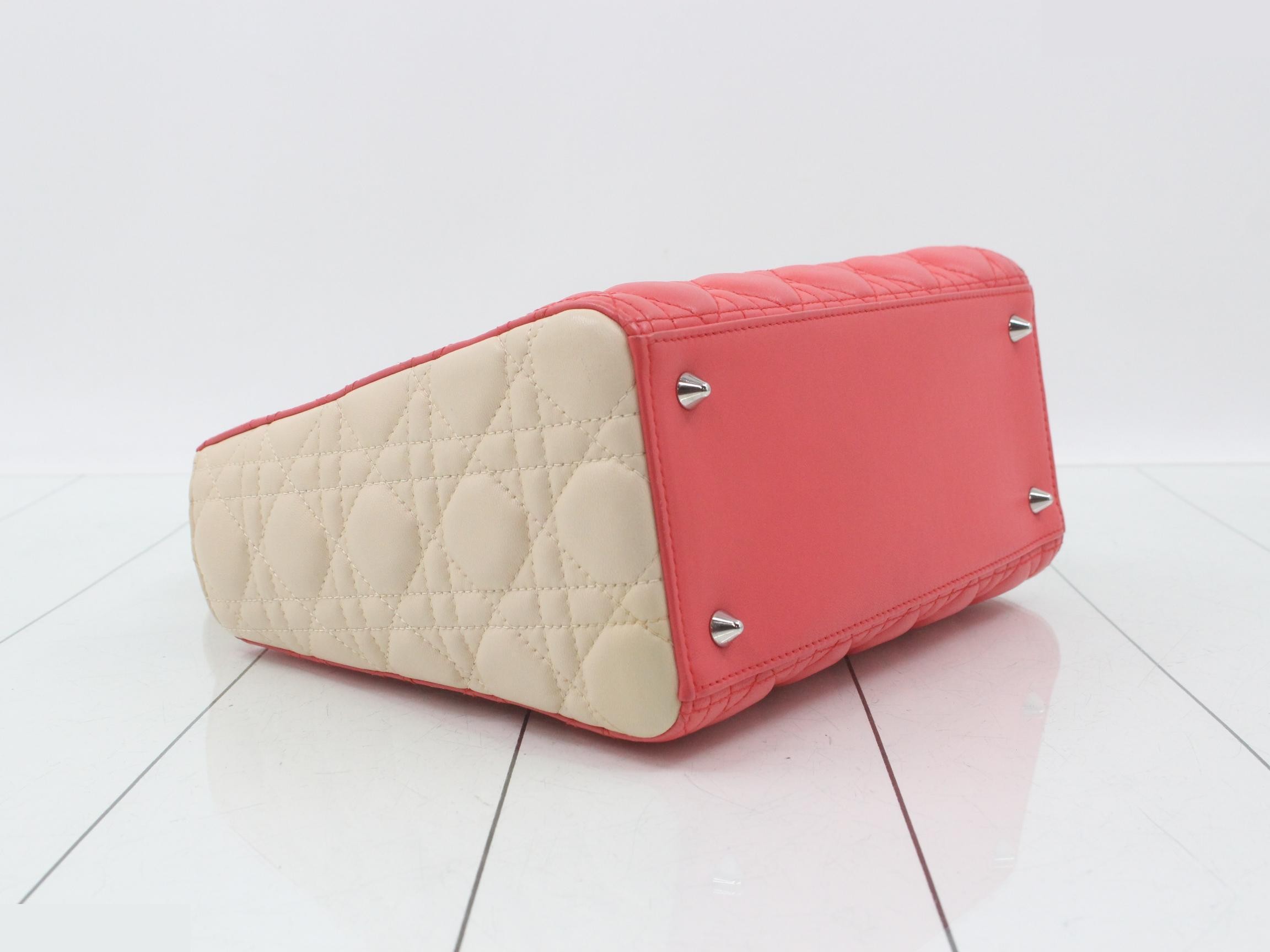 Lady Dior Cannage Lamb 2-Way Handbag — view 5